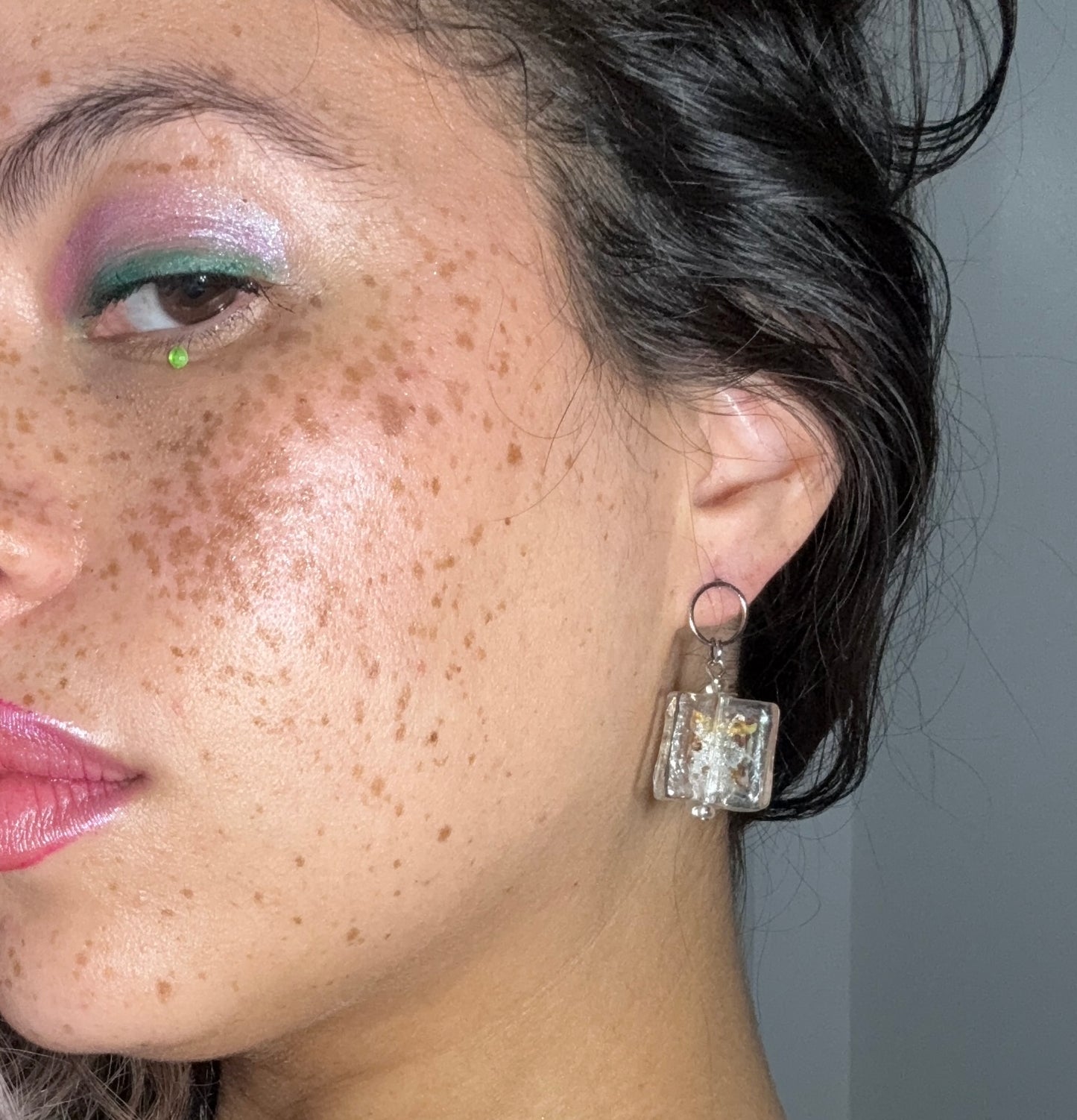 CHIARA · Little Square Glass Earrings