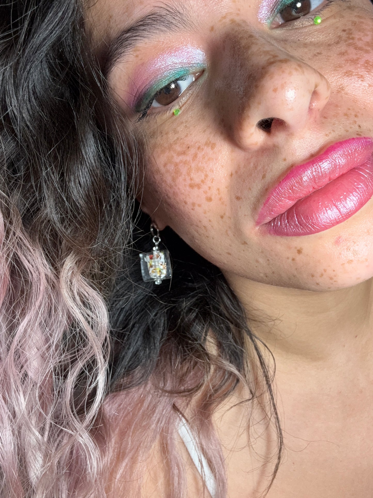 CHIARA · Little Square Glass Earrings