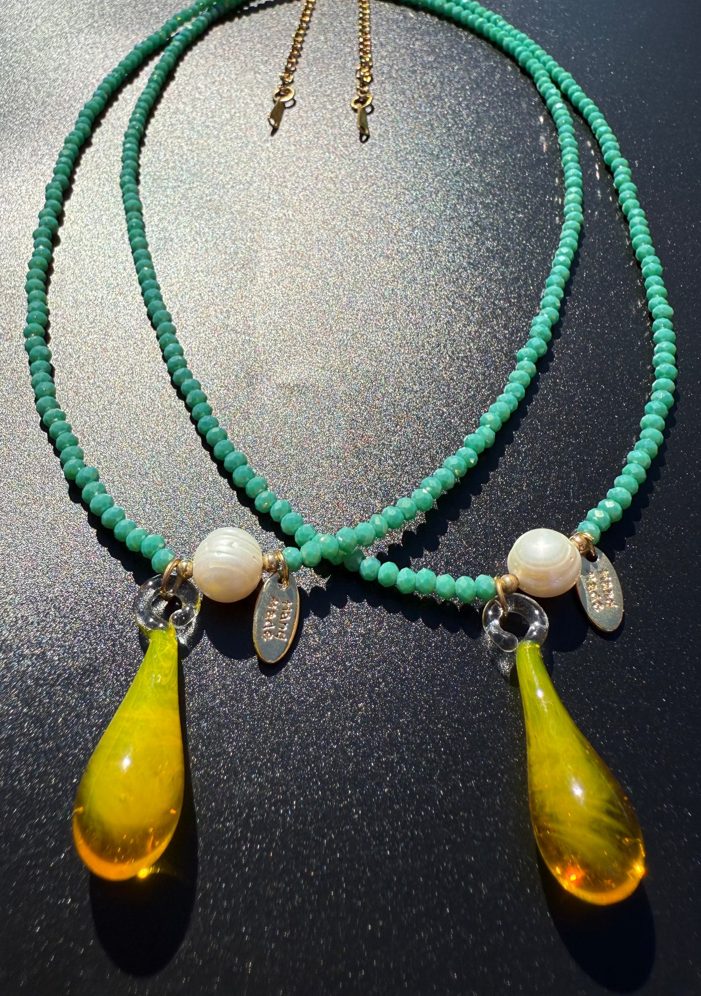 ¨UNICORN TEARS¨ BEADED NECKLACE