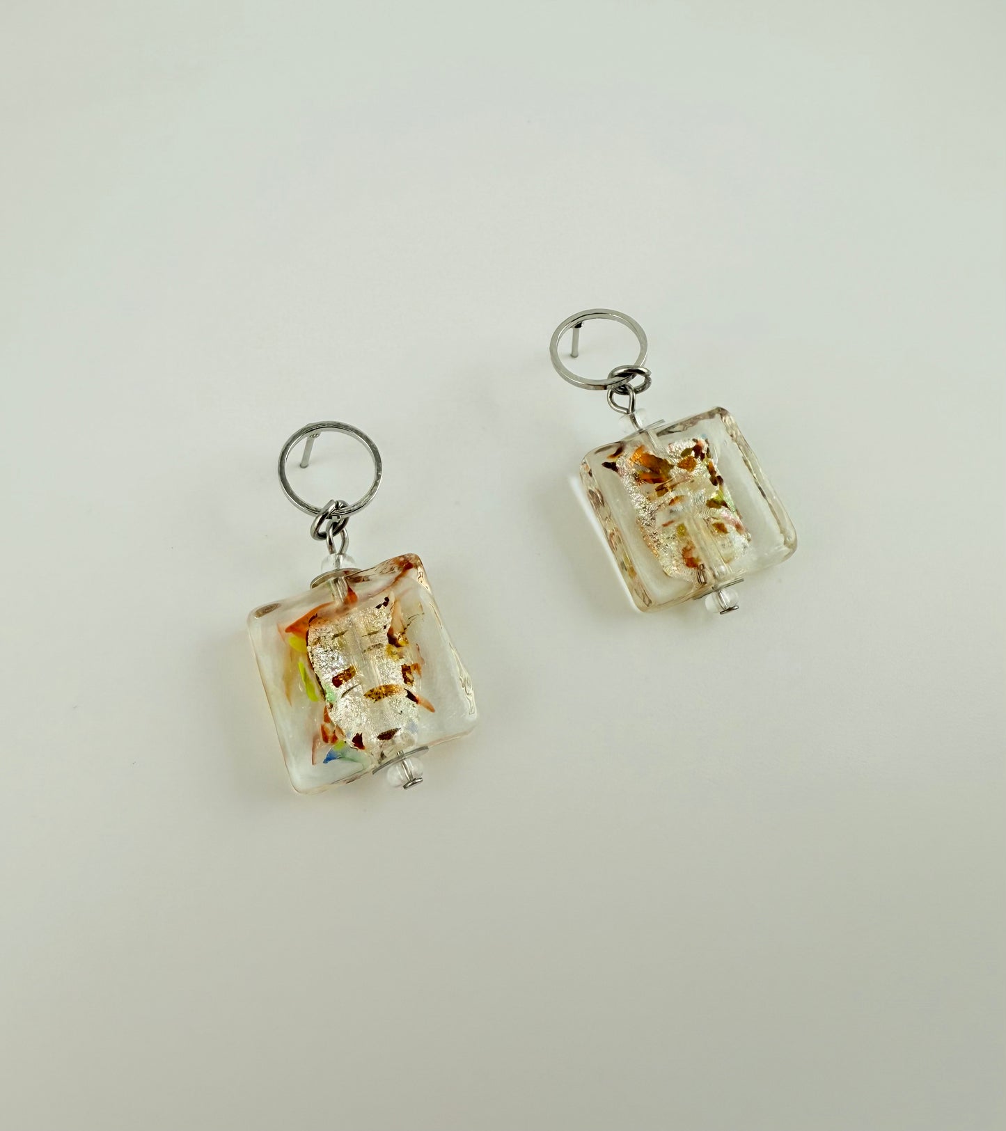 CHIARA · Little Square Glass Earrings