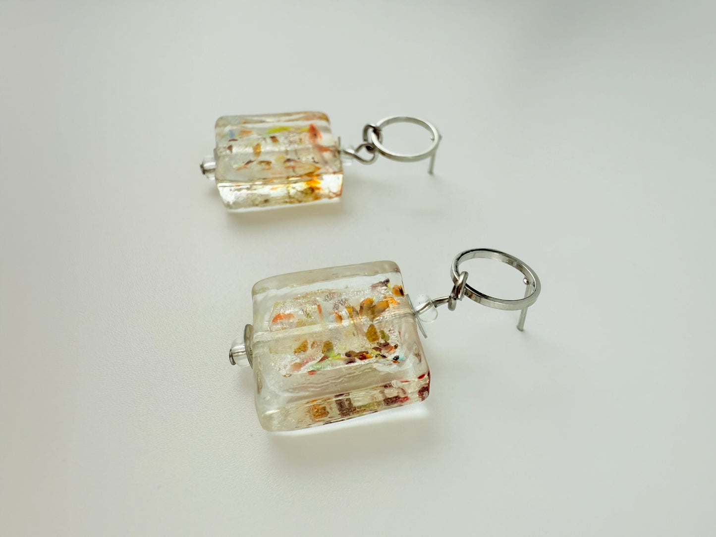 CHIARA · Little Square Glass Earrings
