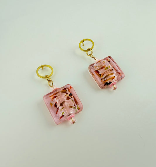 CHIARA · Little Square Glass Earrings