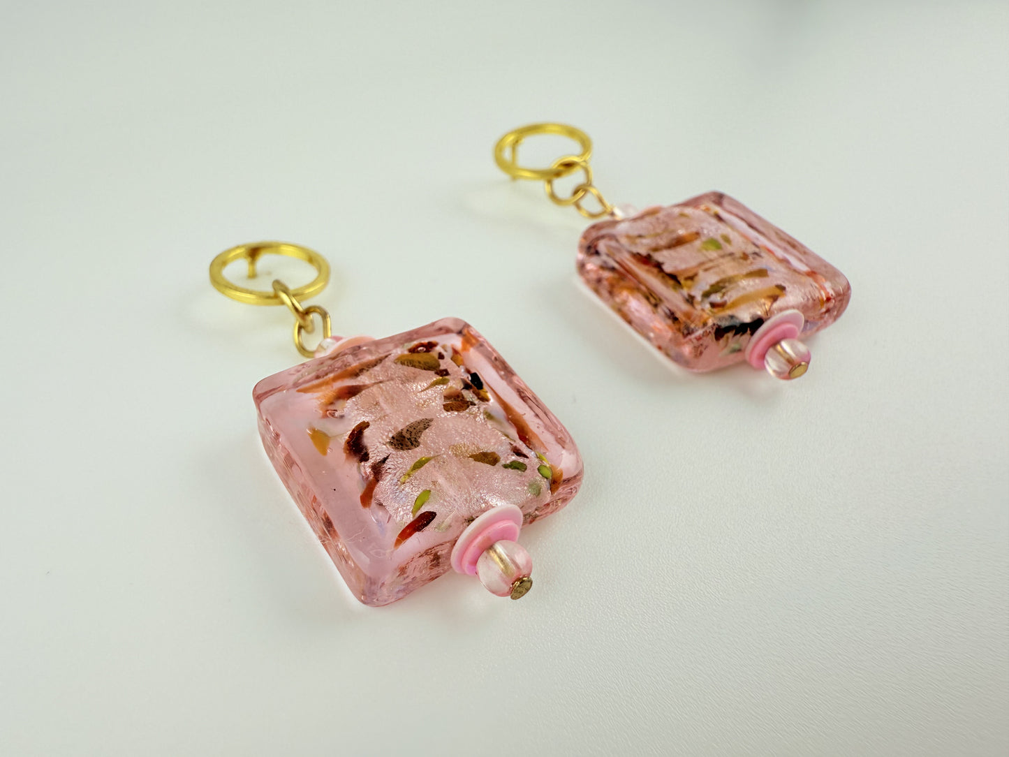 CHIARA · Little Square Glass Earrings