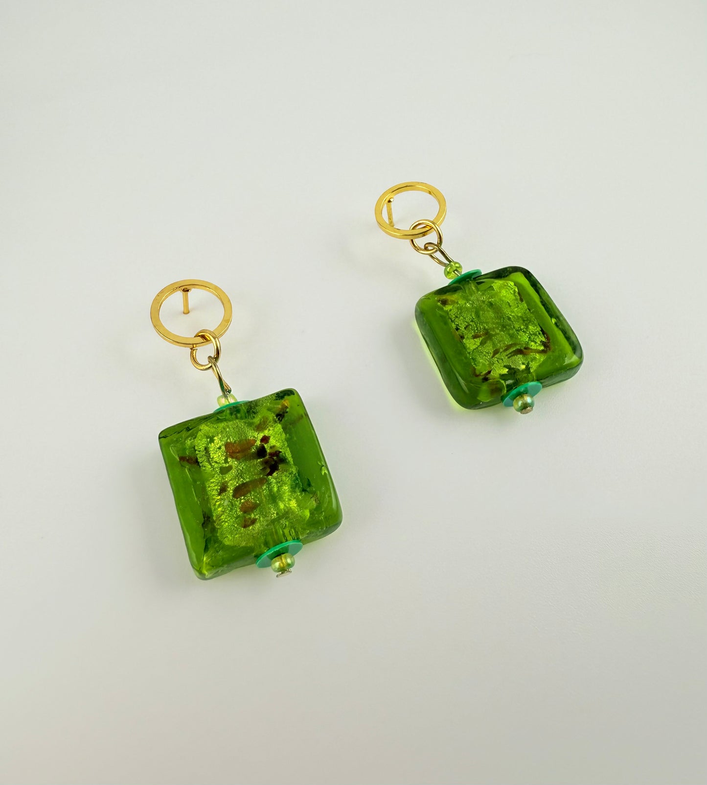 CHIARA · Little Square Glass Earrings