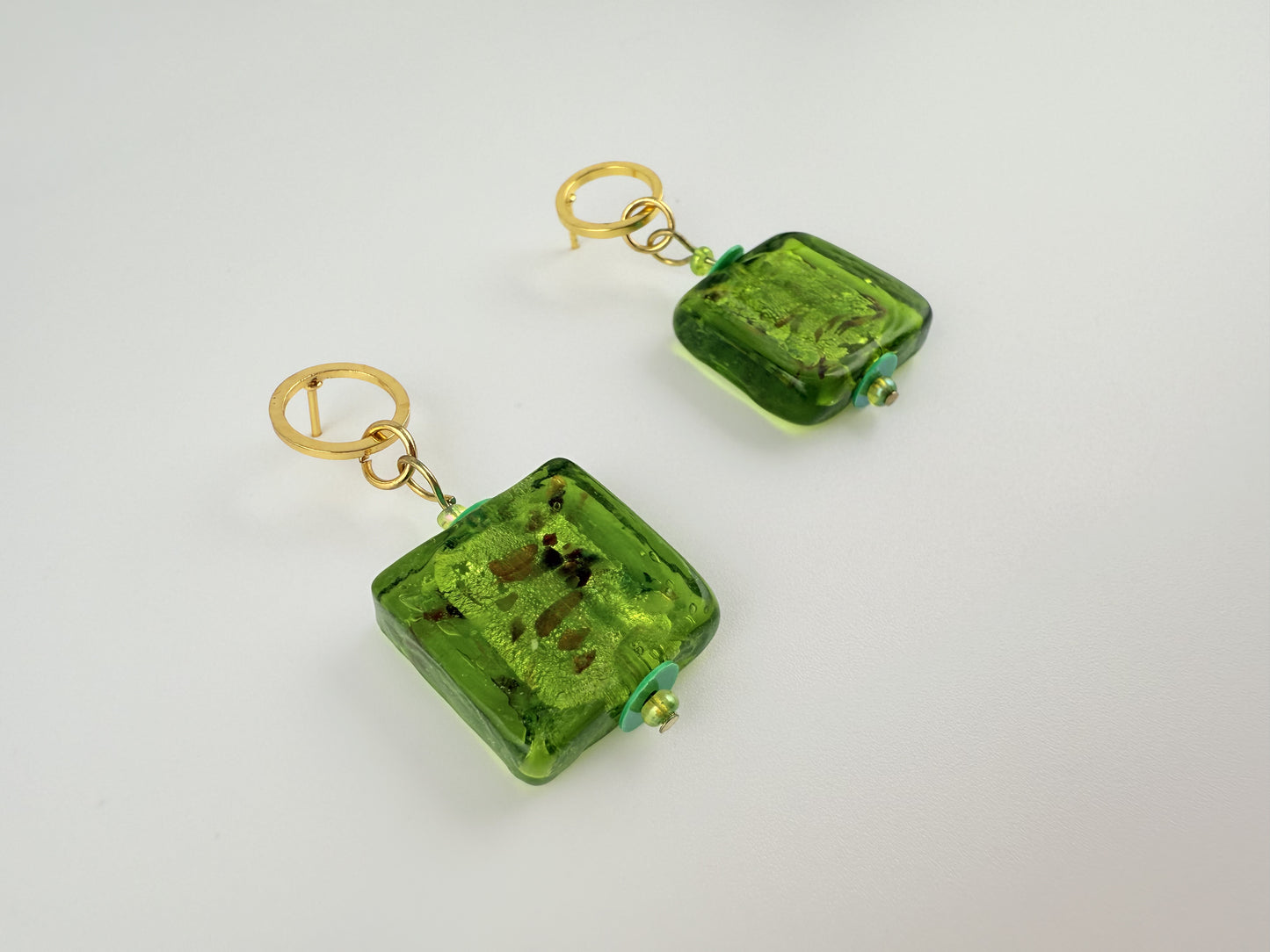 CHIARA · Little Square Glass Earrings