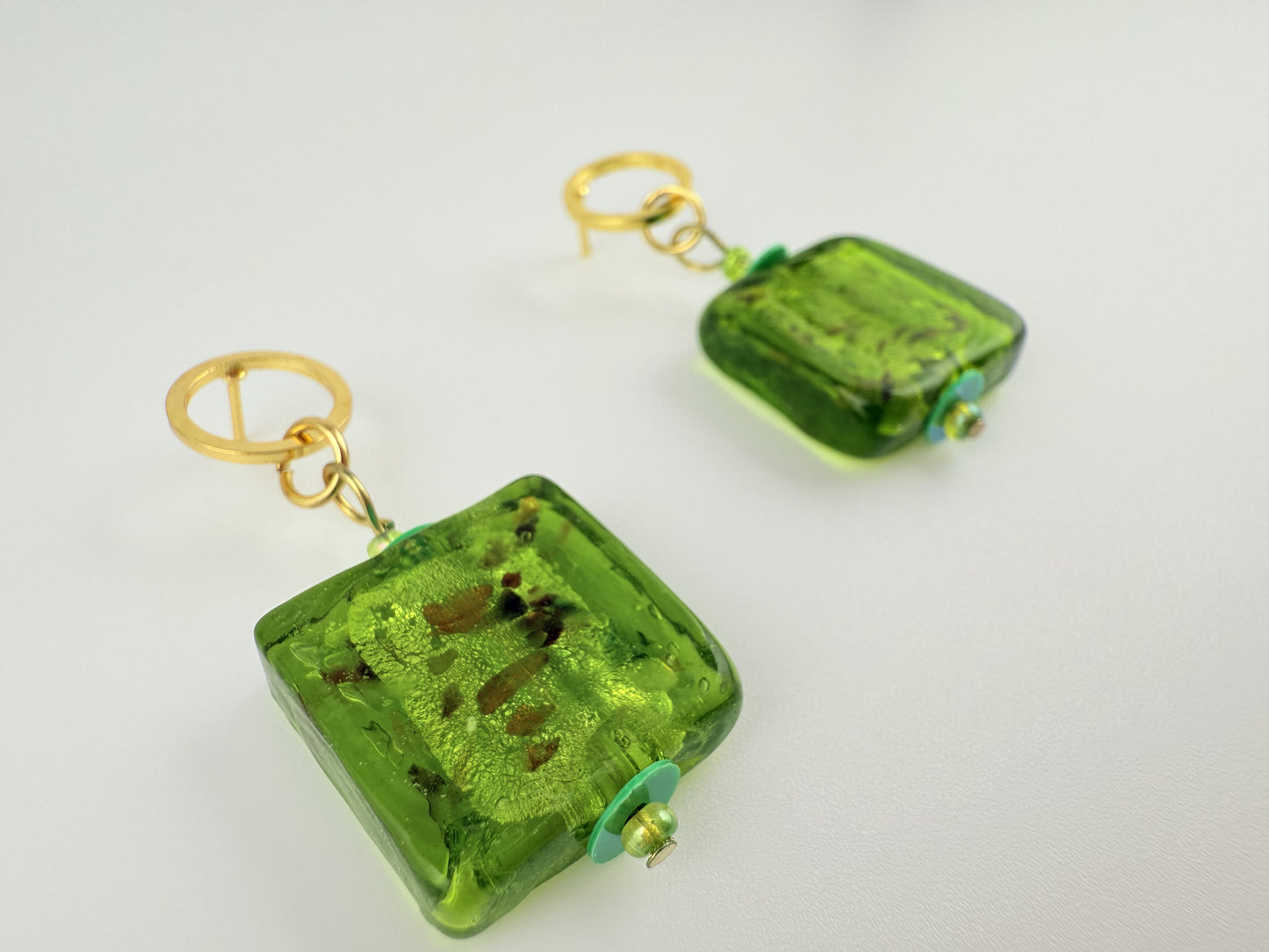 CHIARA · Little Square Glass Earrings