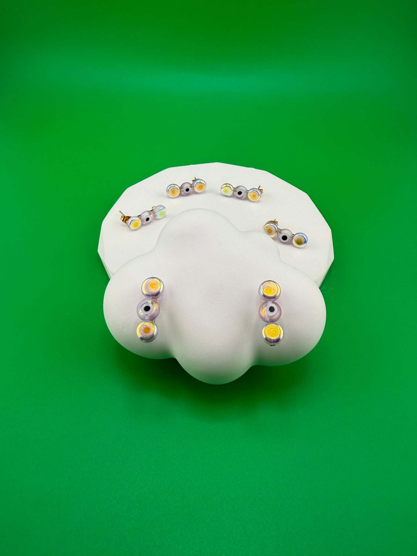 Lucky Lilac – Evil Eye Circle Earrings