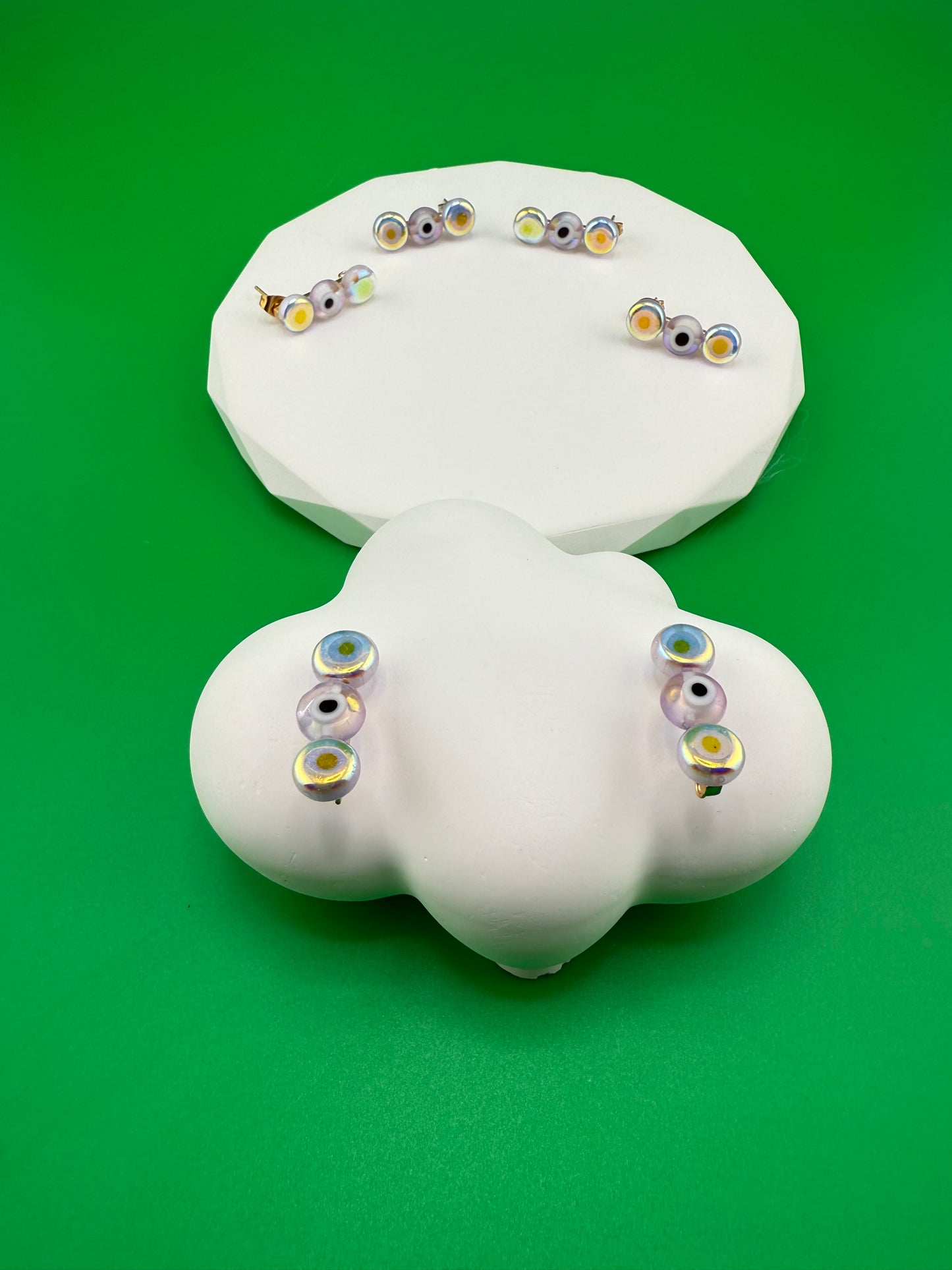 Lucky Lilac – Evil Eye Circle Earrings