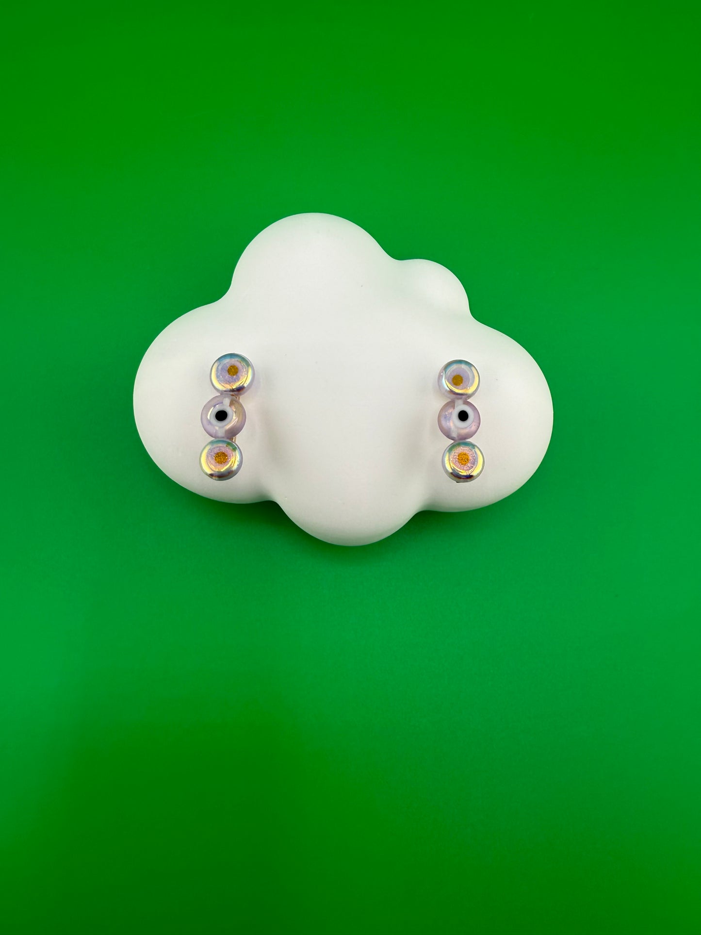 Lucky Lilac – Evil Eye Circle Earrings