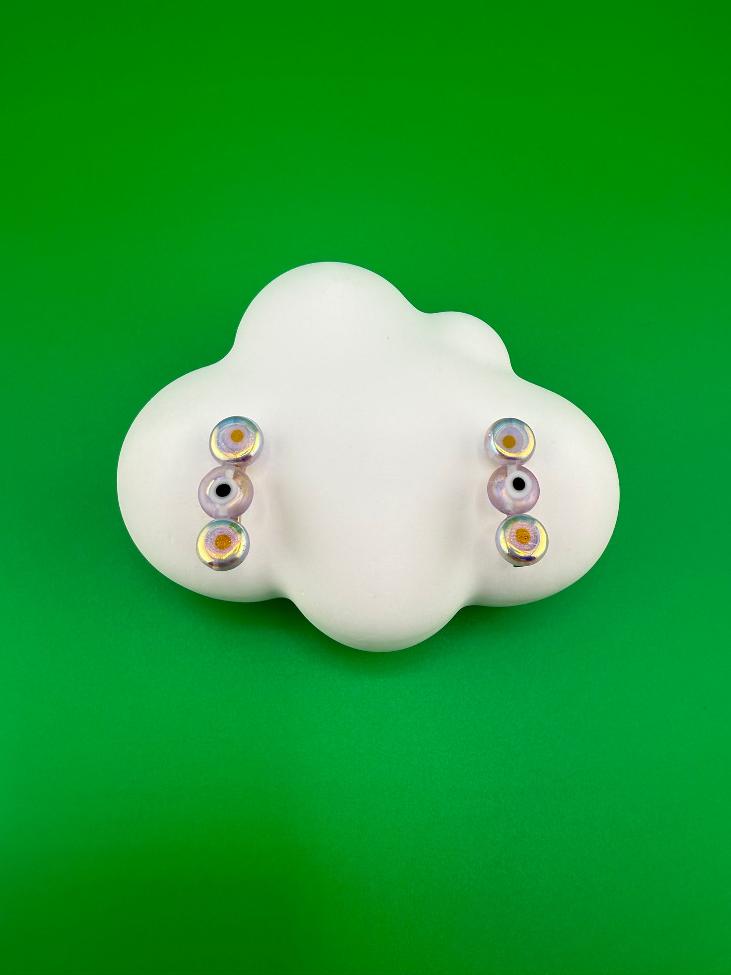 Lucky Lilac – Evil Eye Circle Earrings