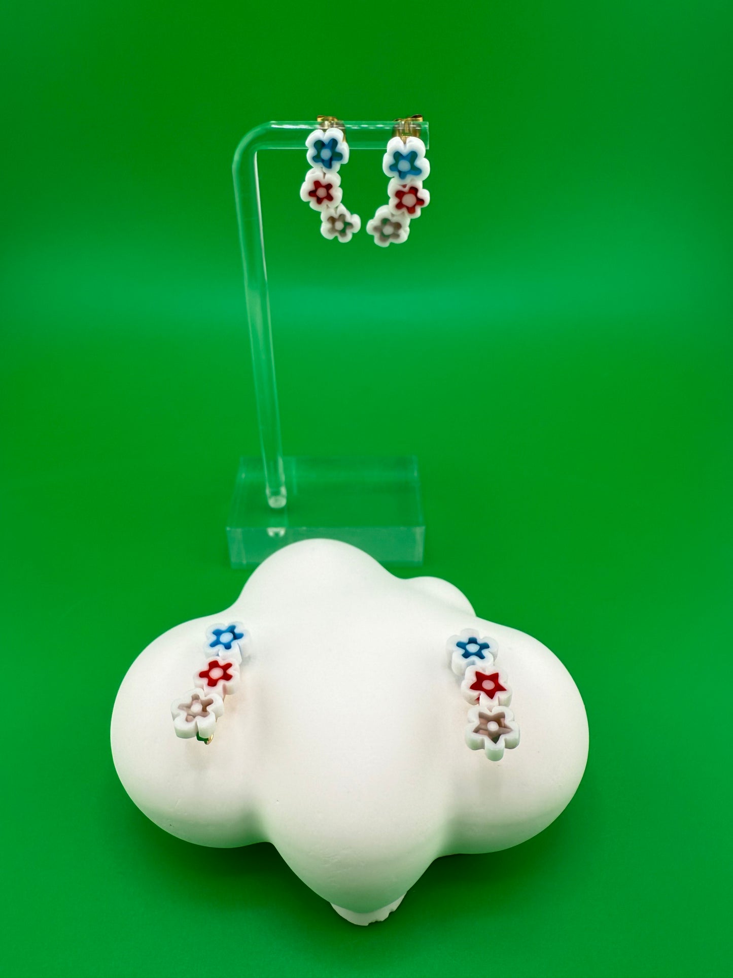 Bloom Trio Glass Flower Earrings