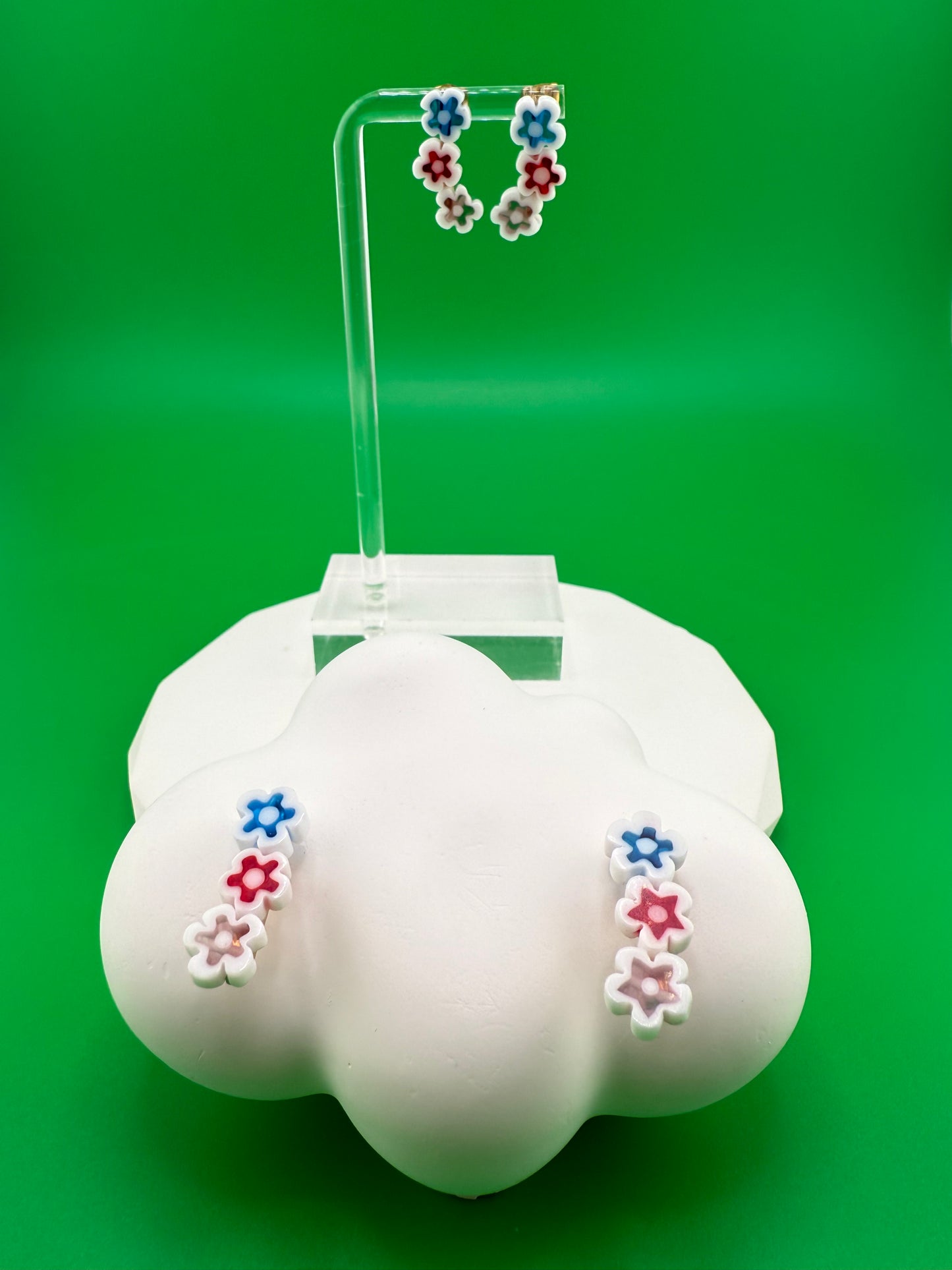 Bloom Trio Glass Flower Earrings