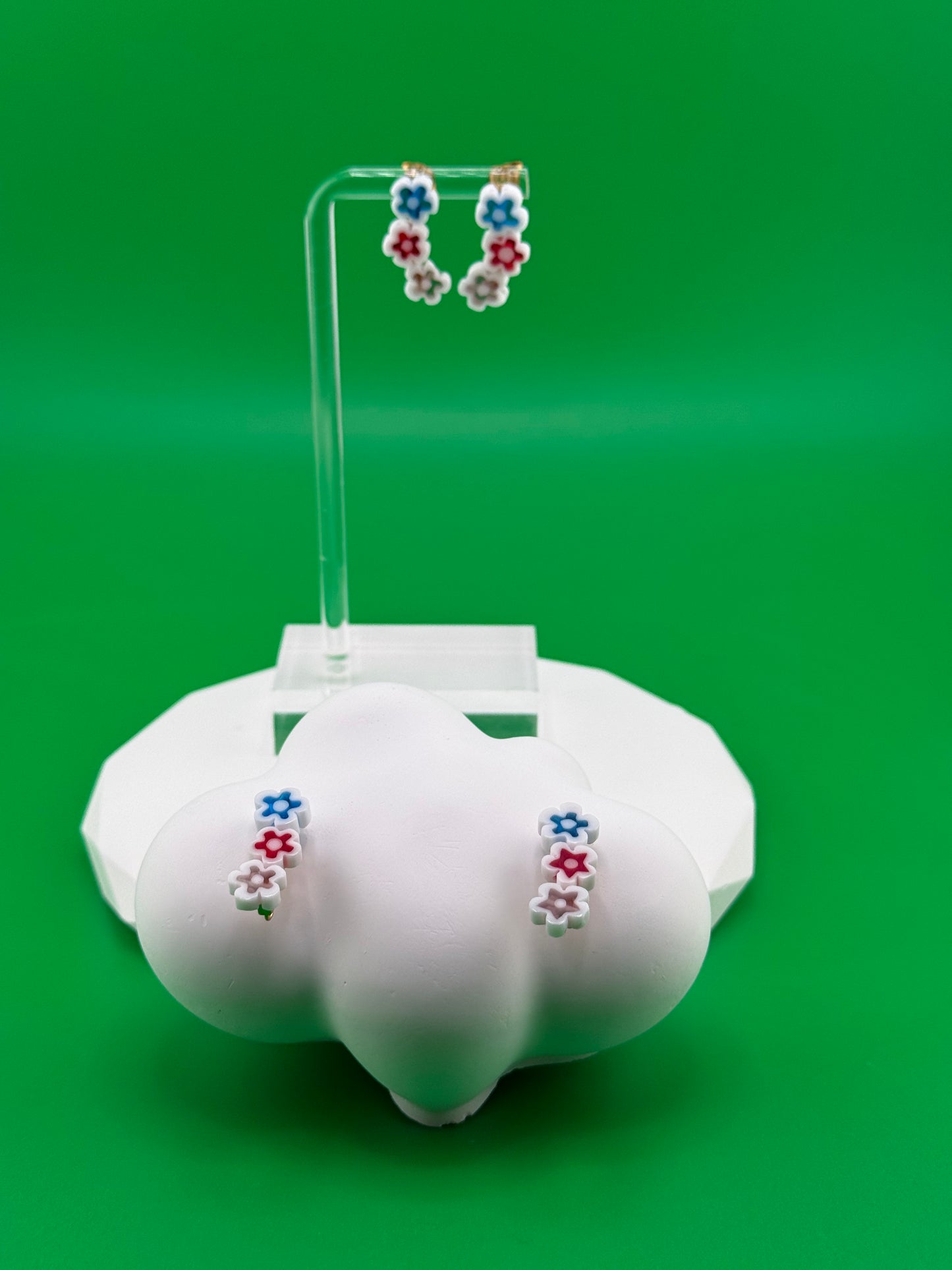 Bloom Trio Glass Flower Earrings