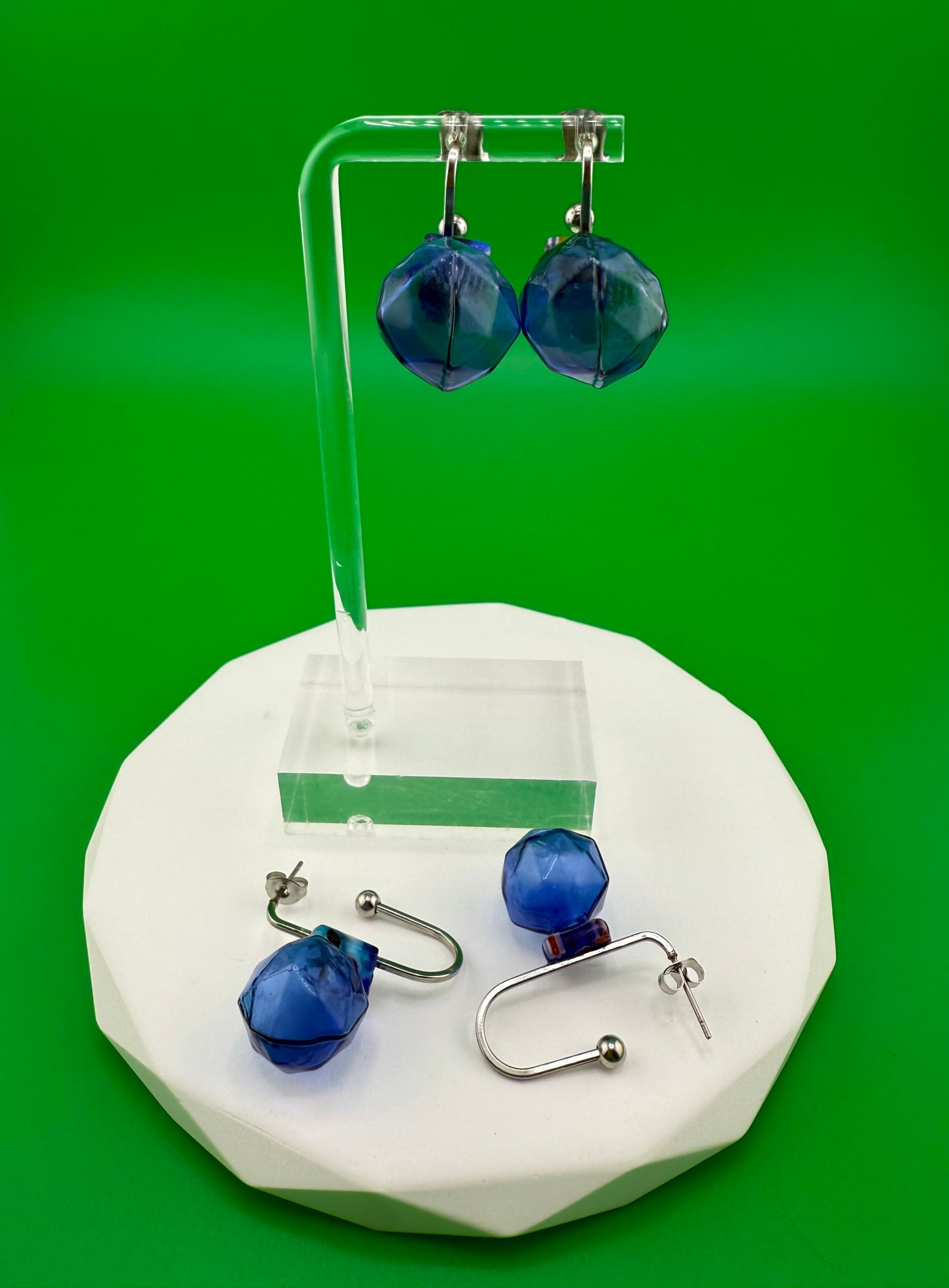 Genova Octagon Glass Earrings
