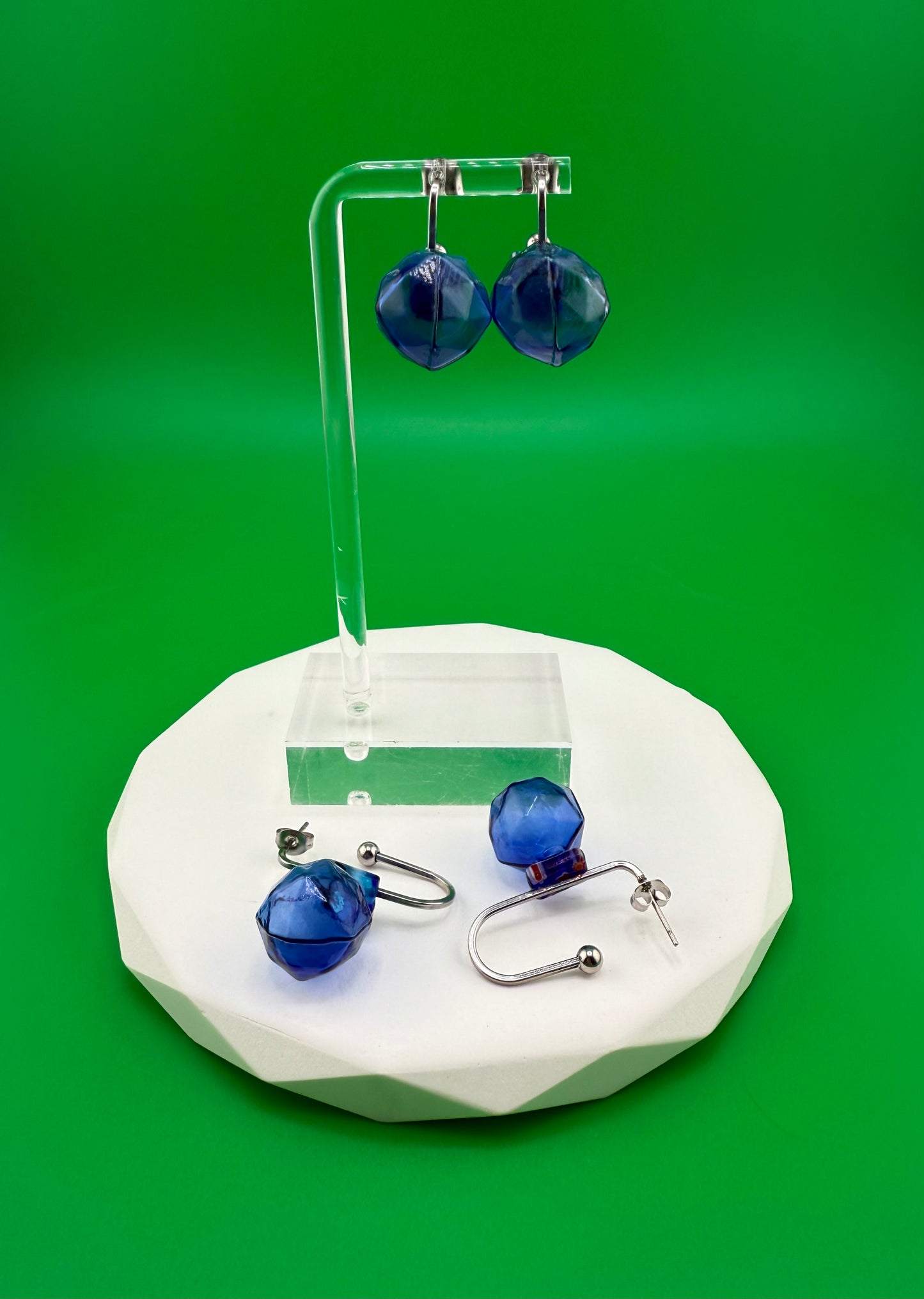 Genova Octagon Glass Earrings