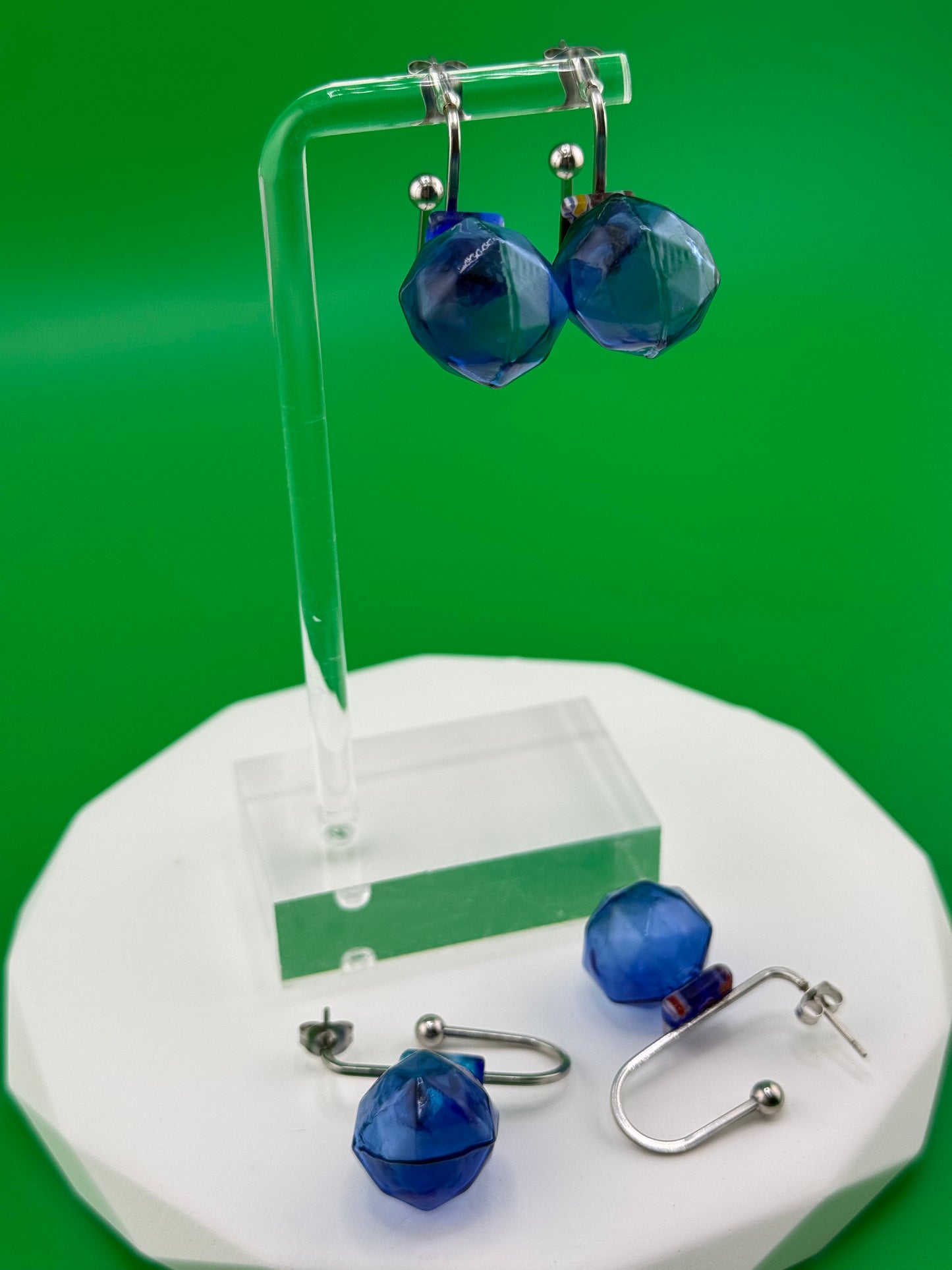 Genova Octagon Glass Earrings