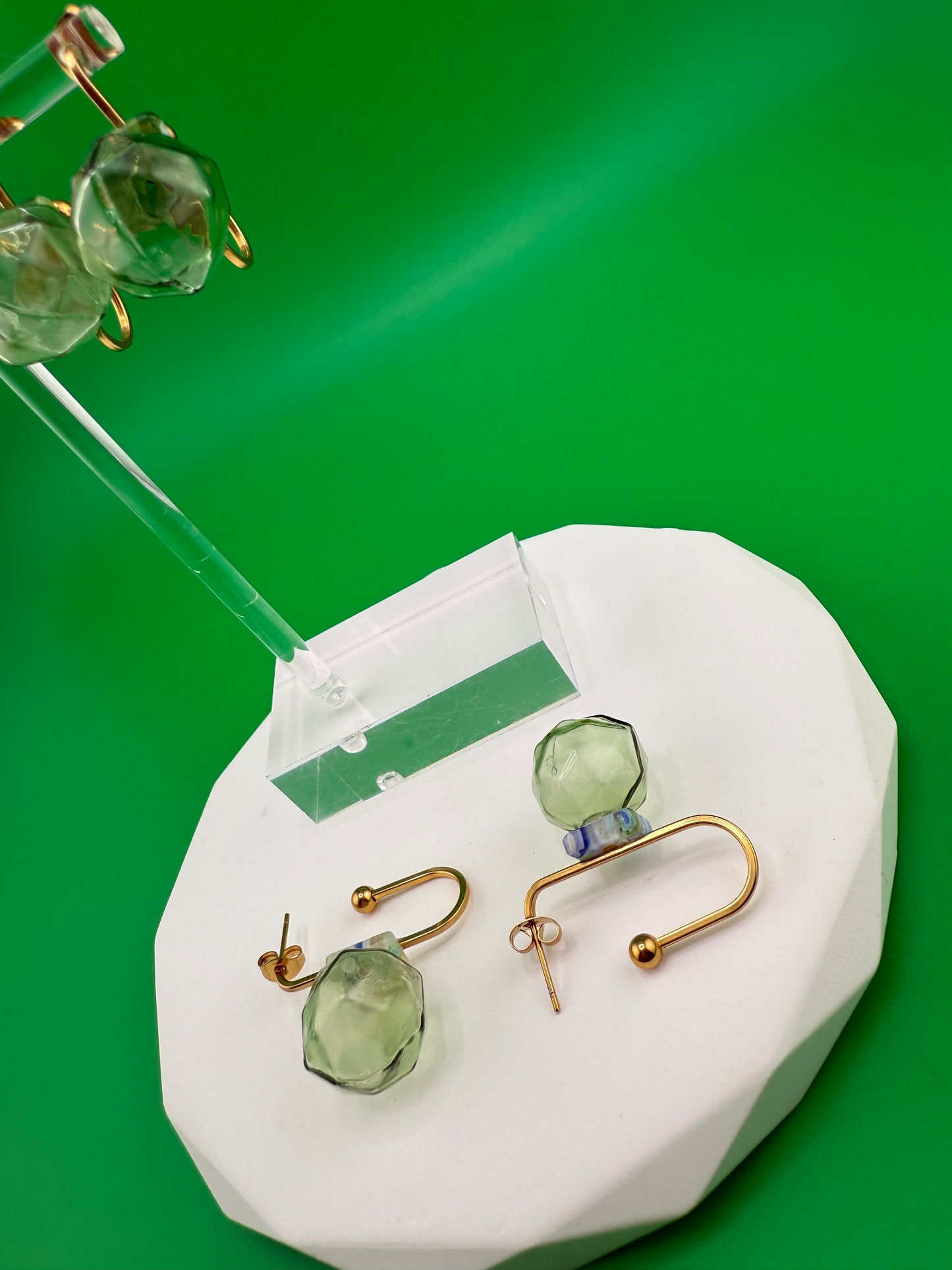 Genova Octagon Glass Earrings