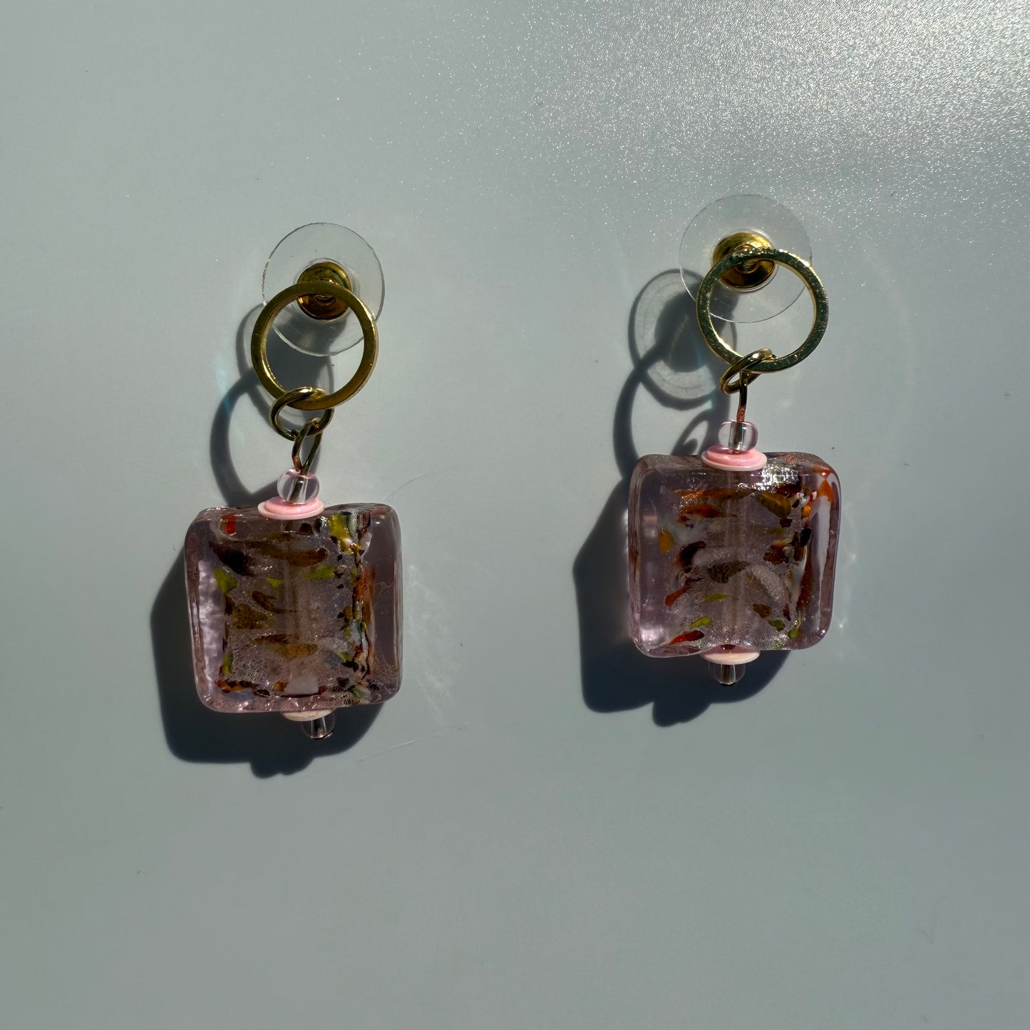CHIARA · Little Square Glass Earrings