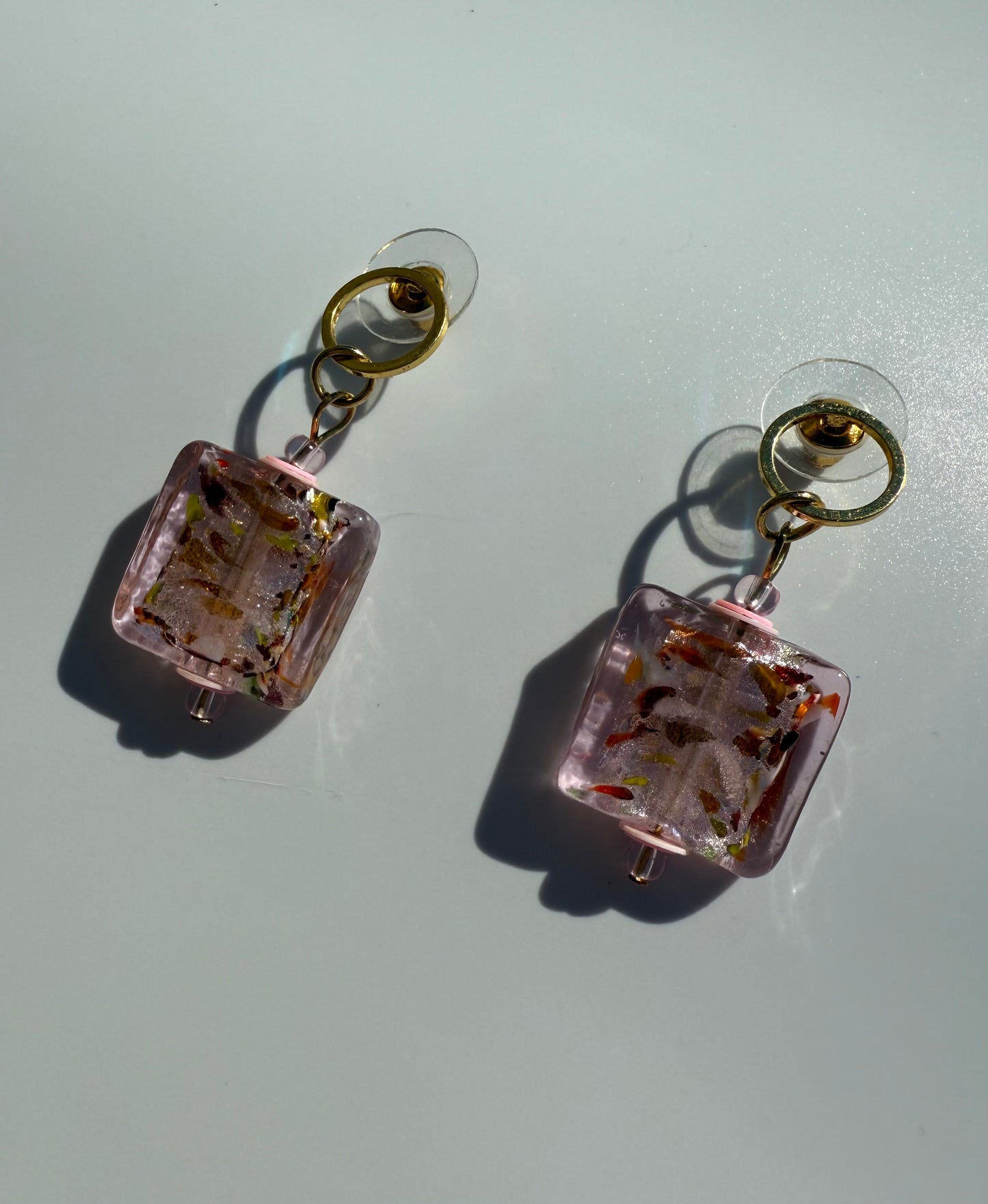 CHIARA · Little Square Glass Earrings