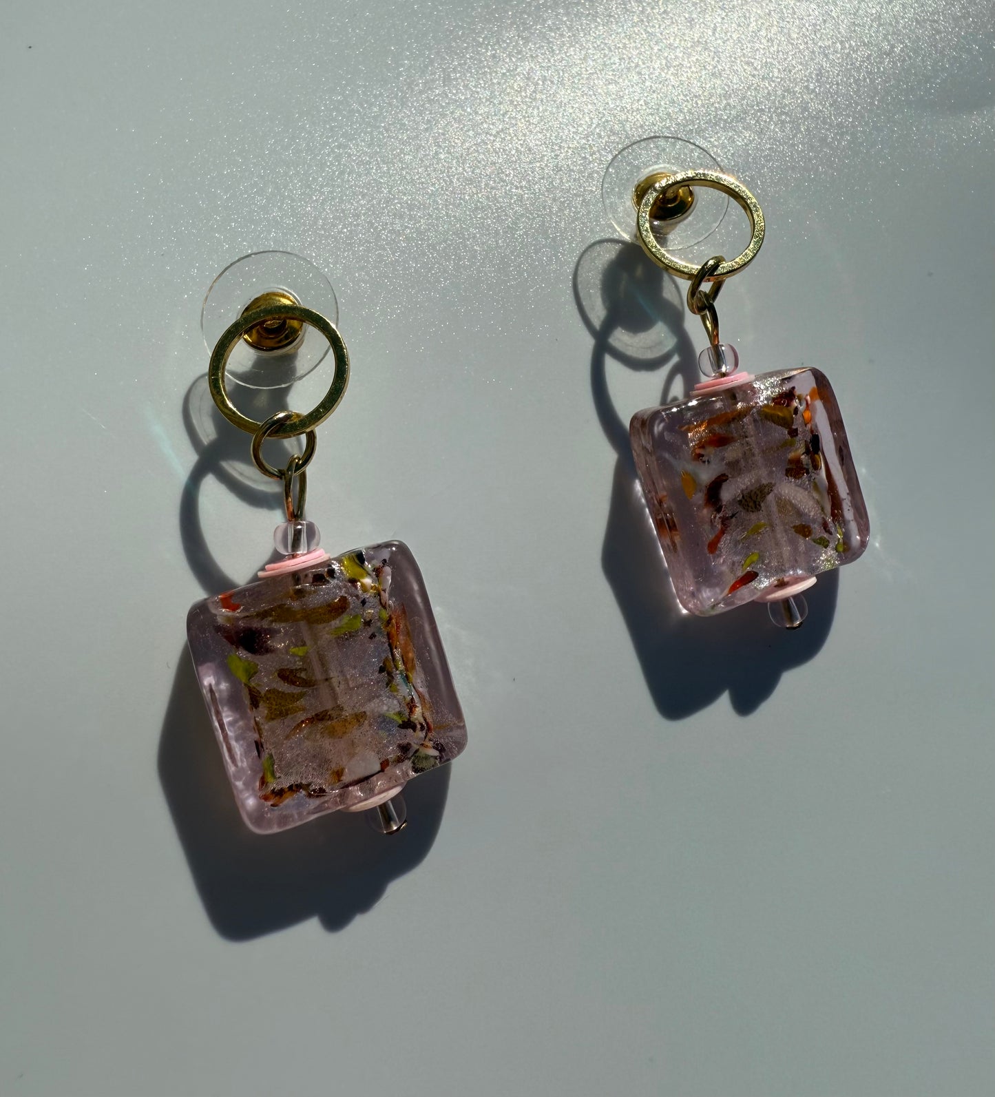 CHIARA · Little Square Glass Earrings