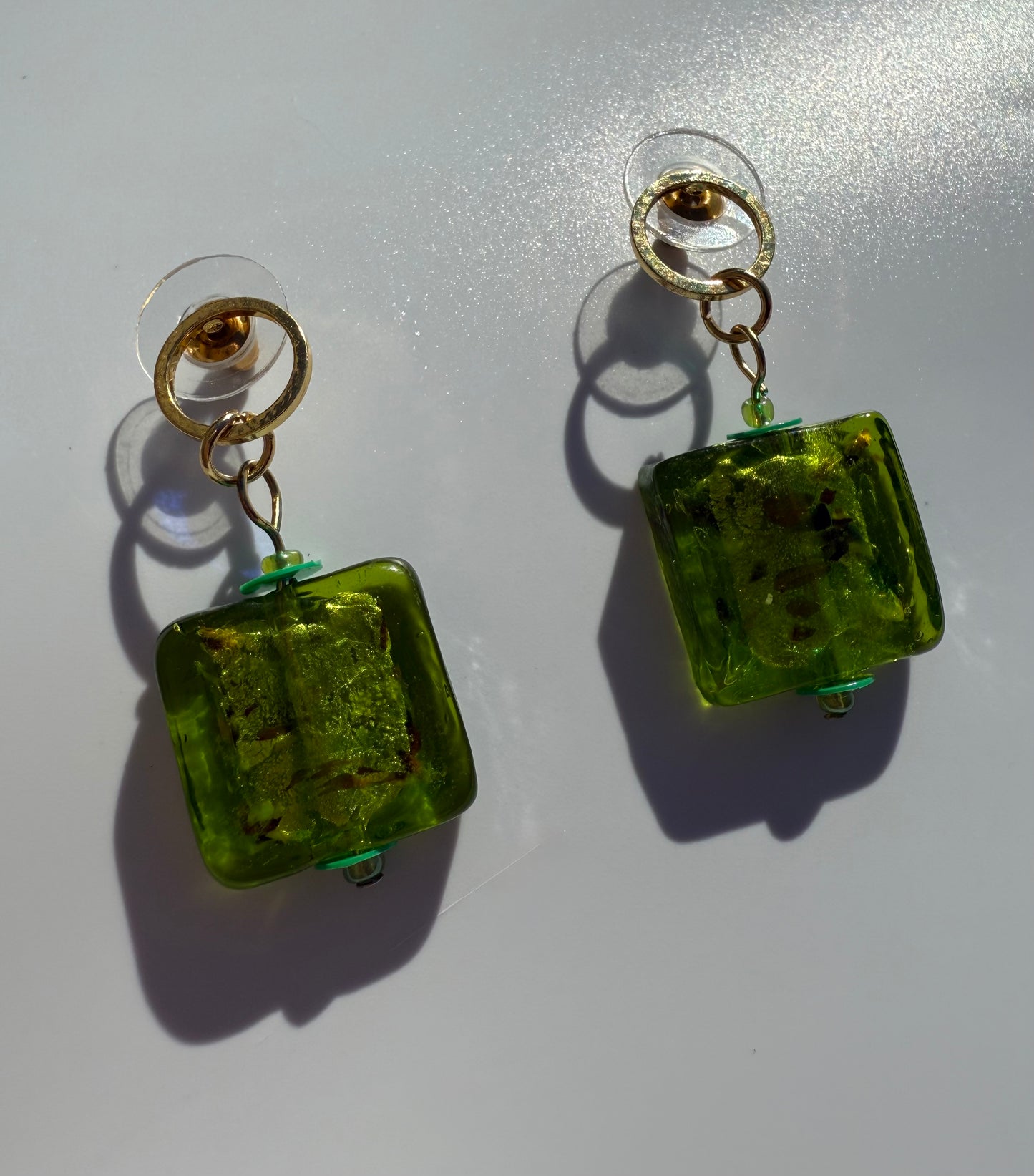 CHIARA · Little Square Glass Earrings
