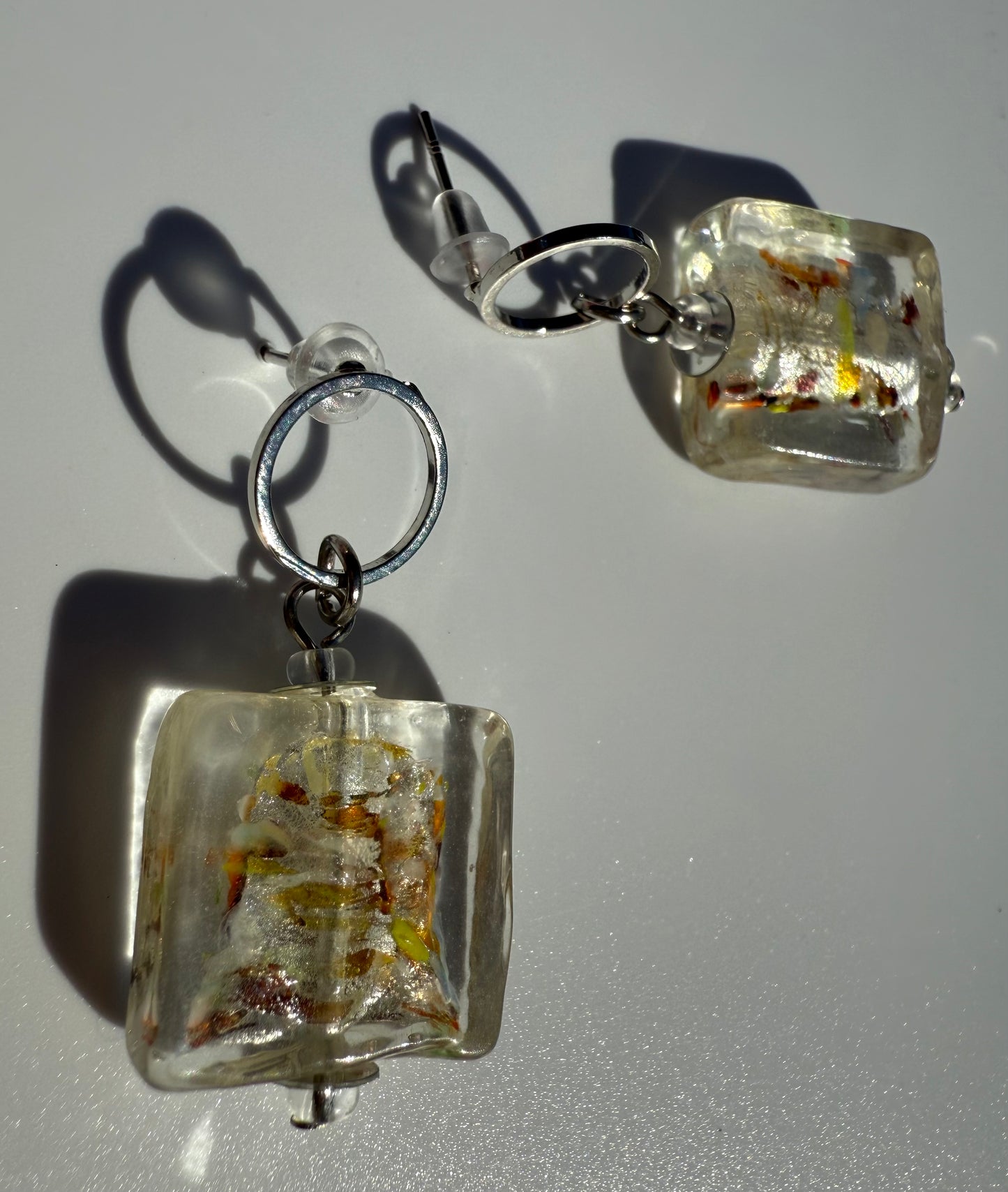 CHIARA · Little Square Glass Earrings