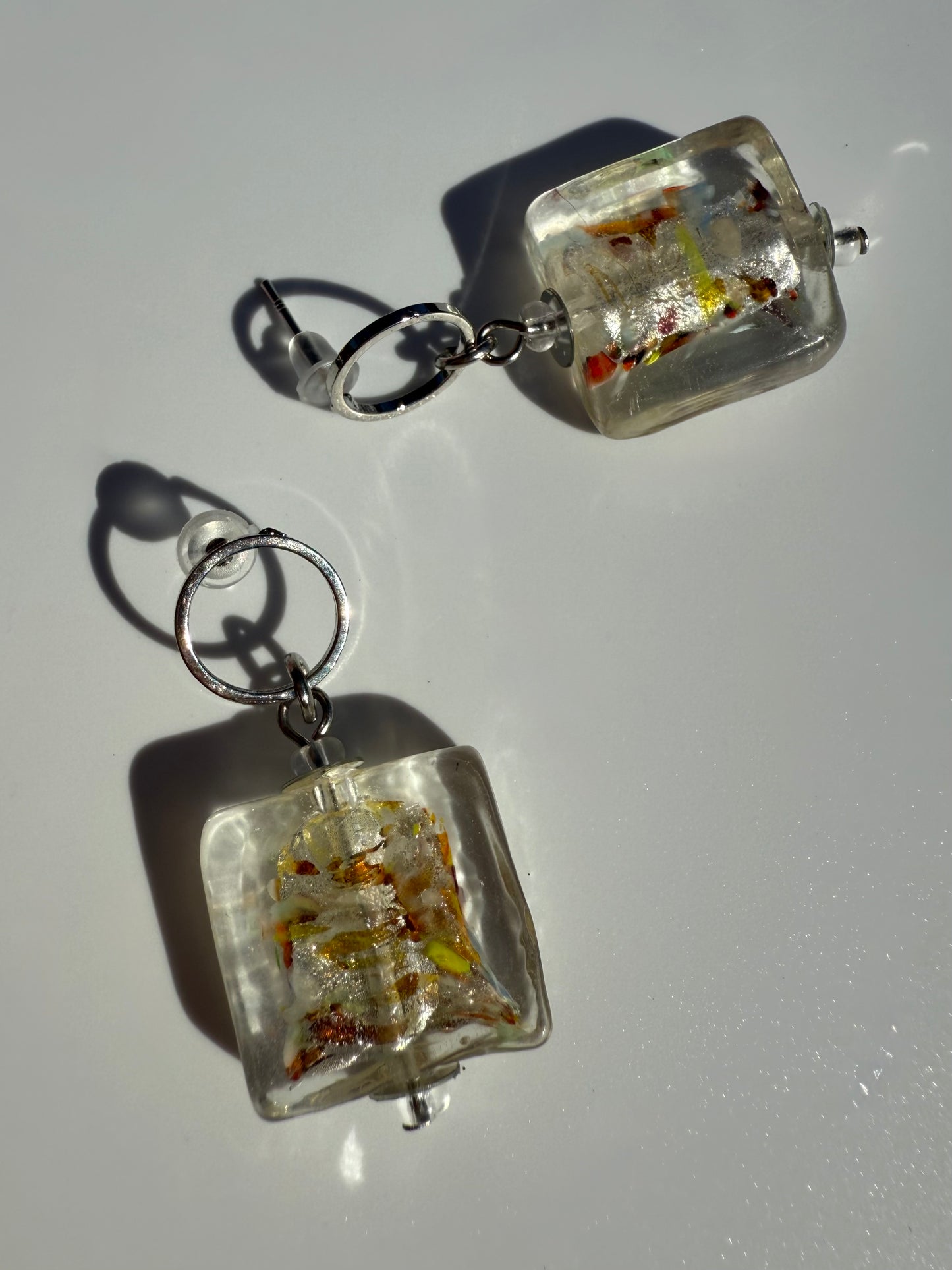 CHIARA · Little Square Glass Earrings