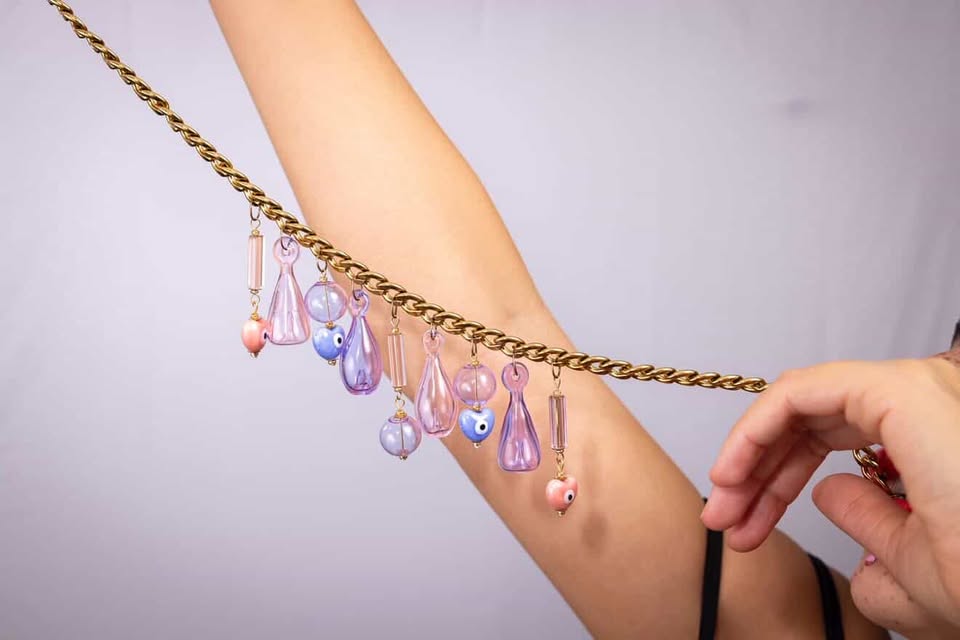 ¨CARANTON¨ Glass and Ceramic Necklace