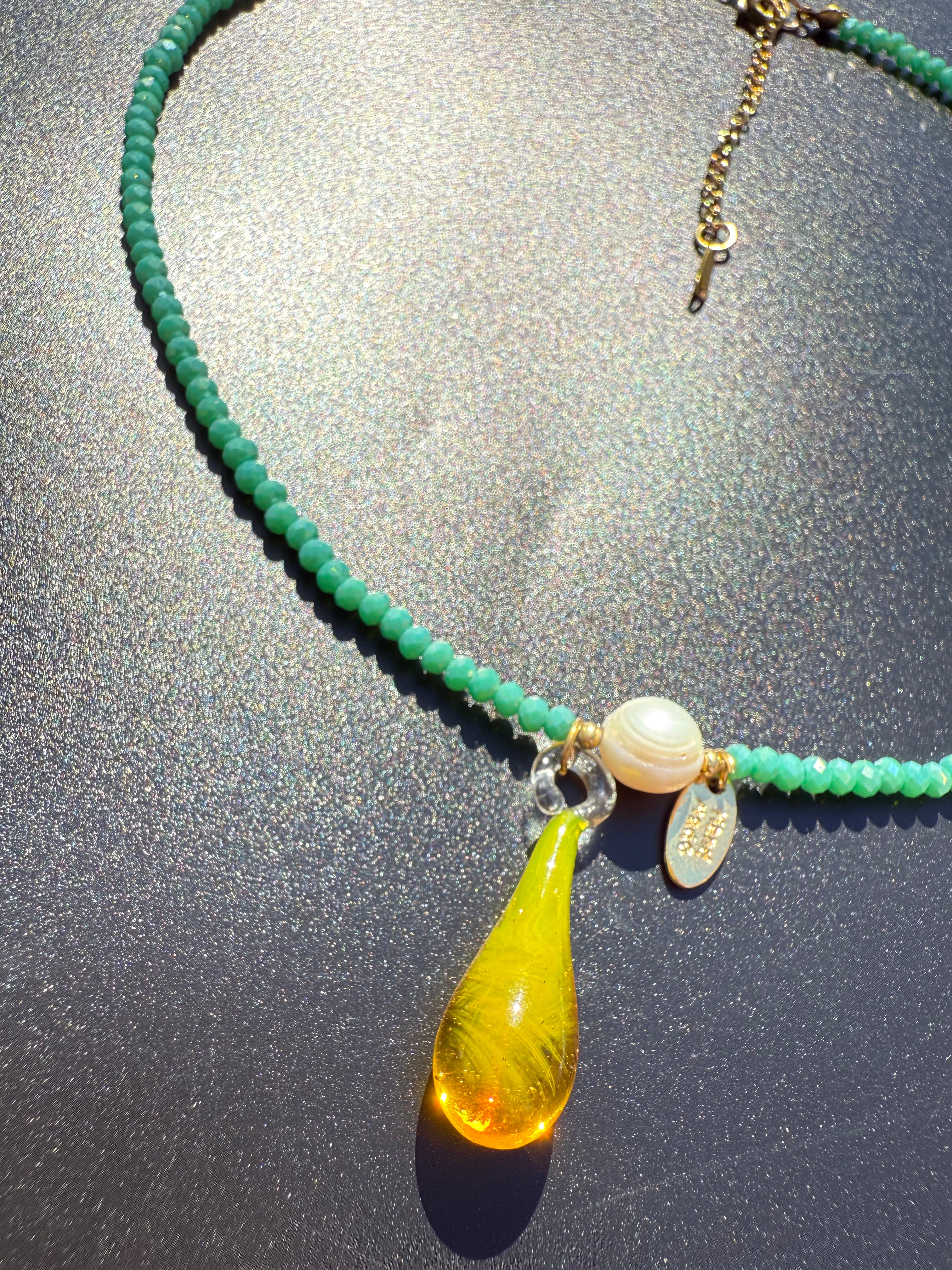 ¨UNICORN TEARS¨ BEADED NECKLACE