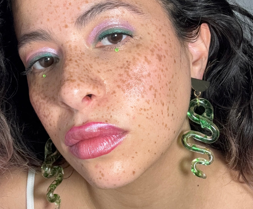 ¨MANASA¨ - Snake Glass Earrings