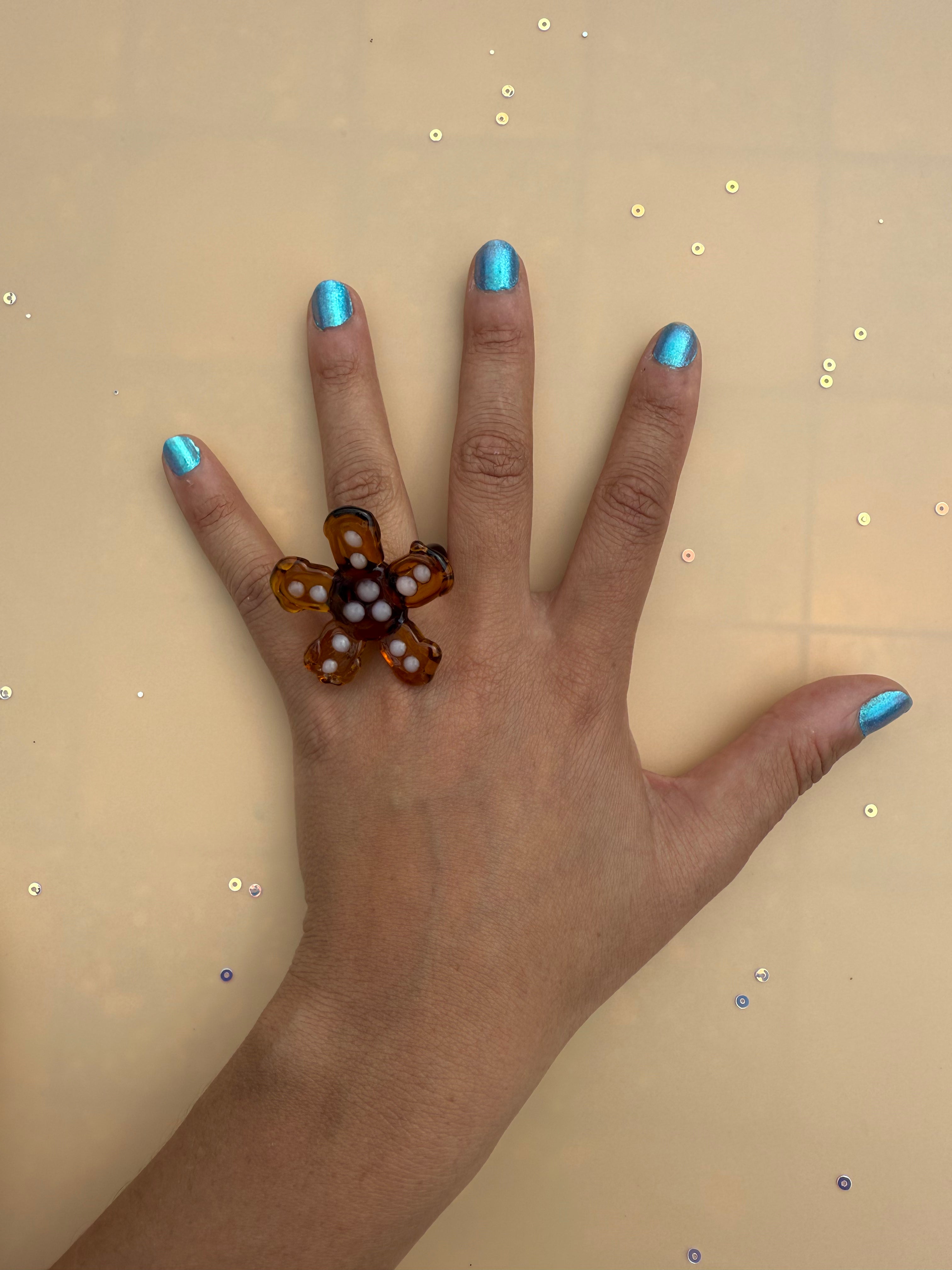 Glass Blossom Ring