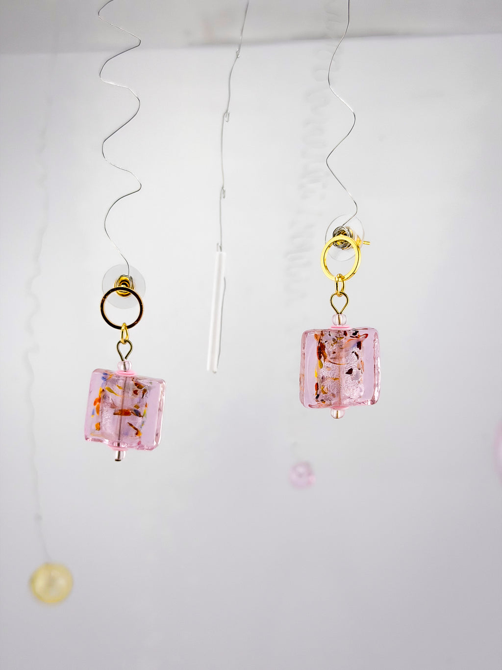 CHIARA · Little Square Glass Earrings