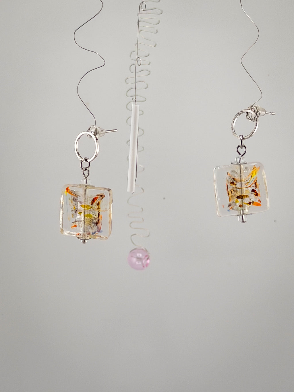 CHIARA · Little Square Glass Earrings