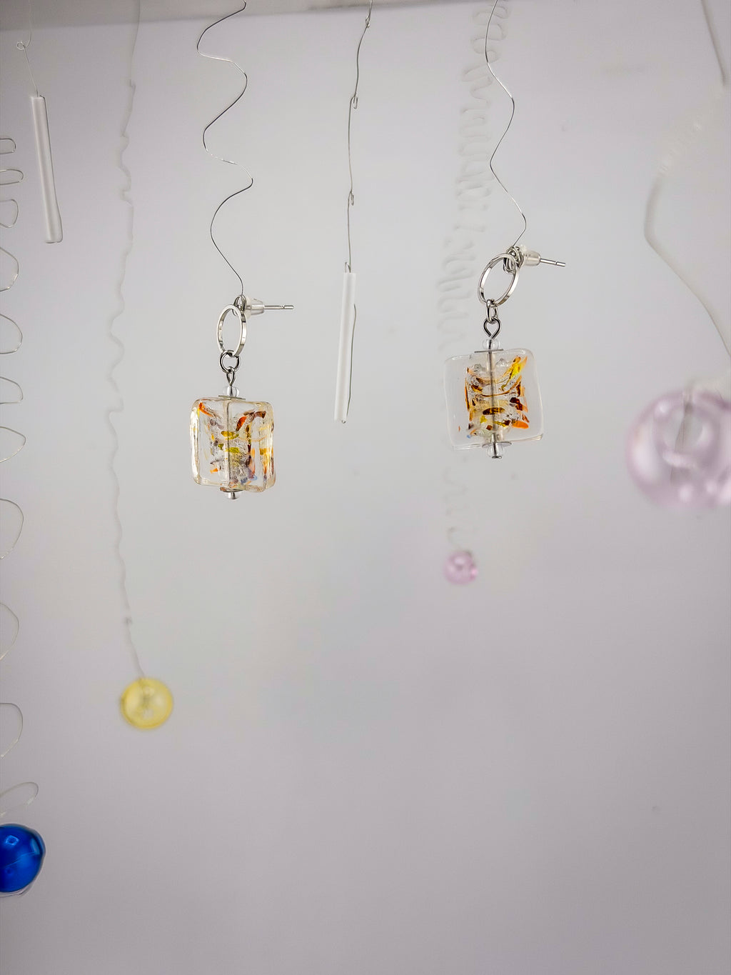 CHIARA · Little Square Glass Earrings
