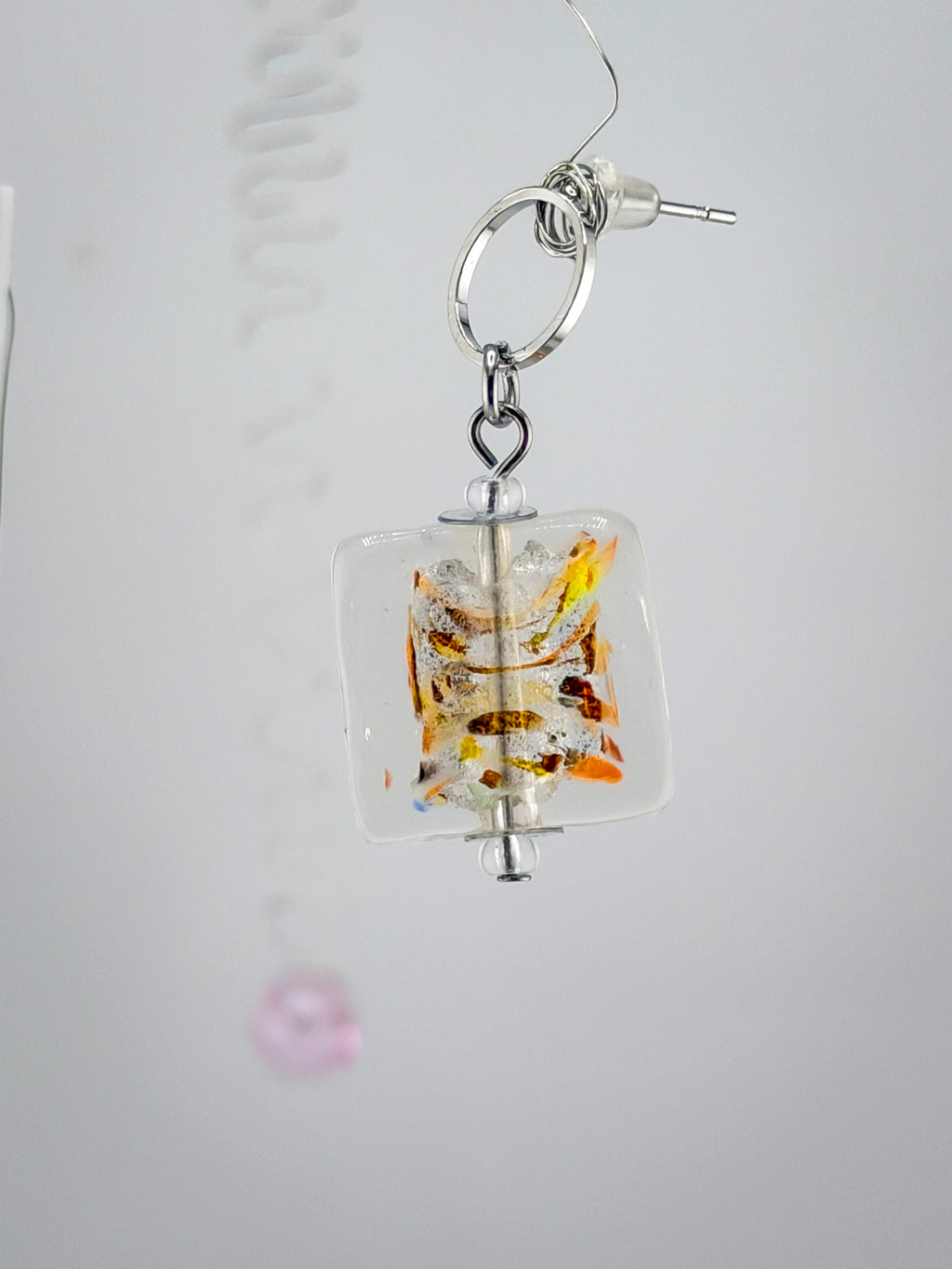 CHIARA · Little Square Glass Earrings