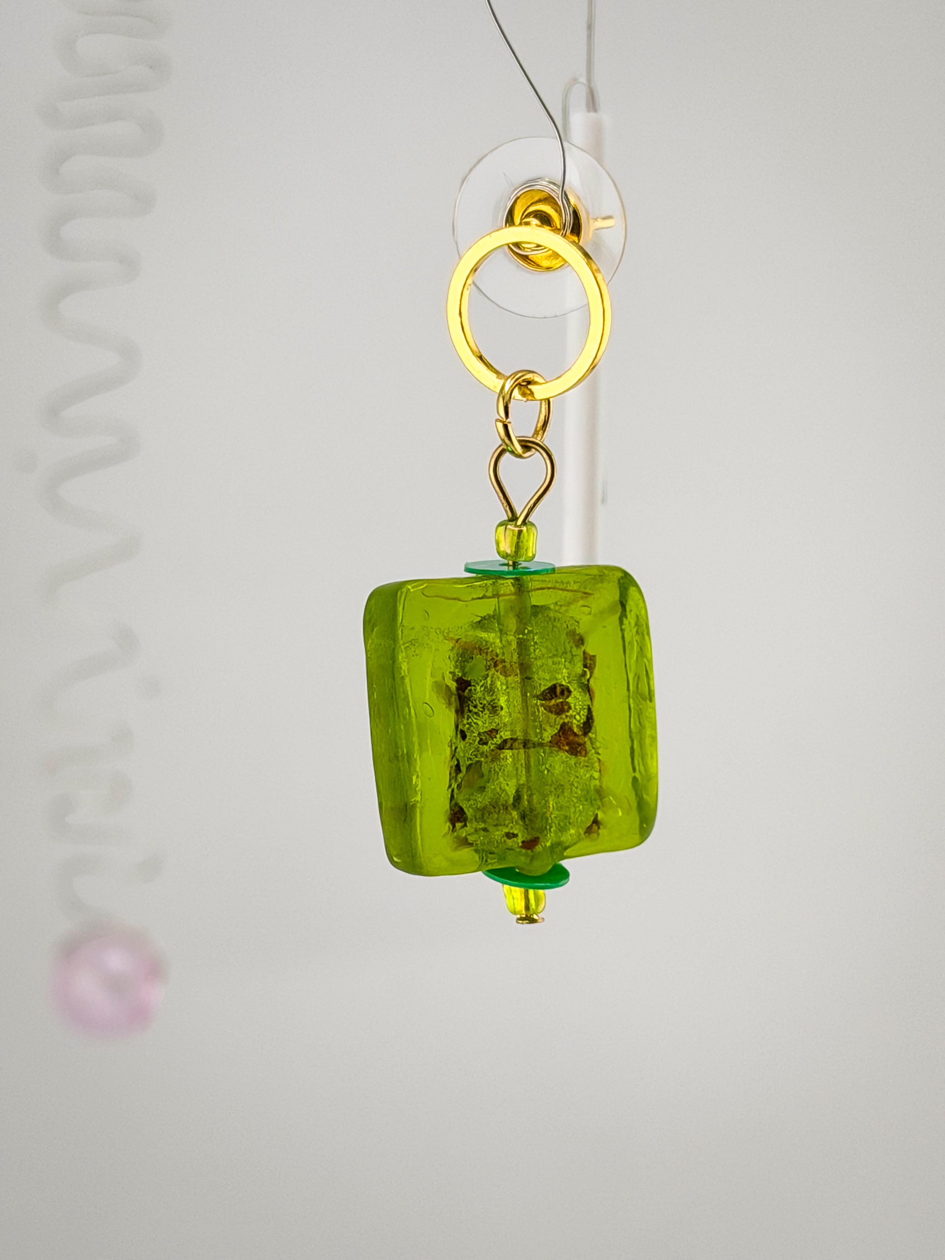 CHIARA · Little Square Glass Earrings