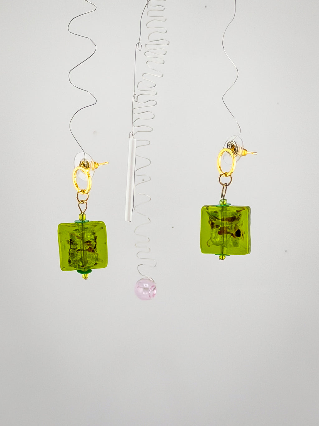 CHIARA · Little Square Glass Earrings