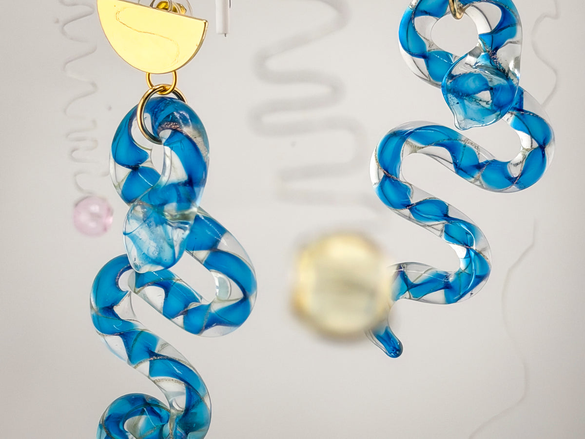 ¨MANASA¨ - Snake Glass Earrings
