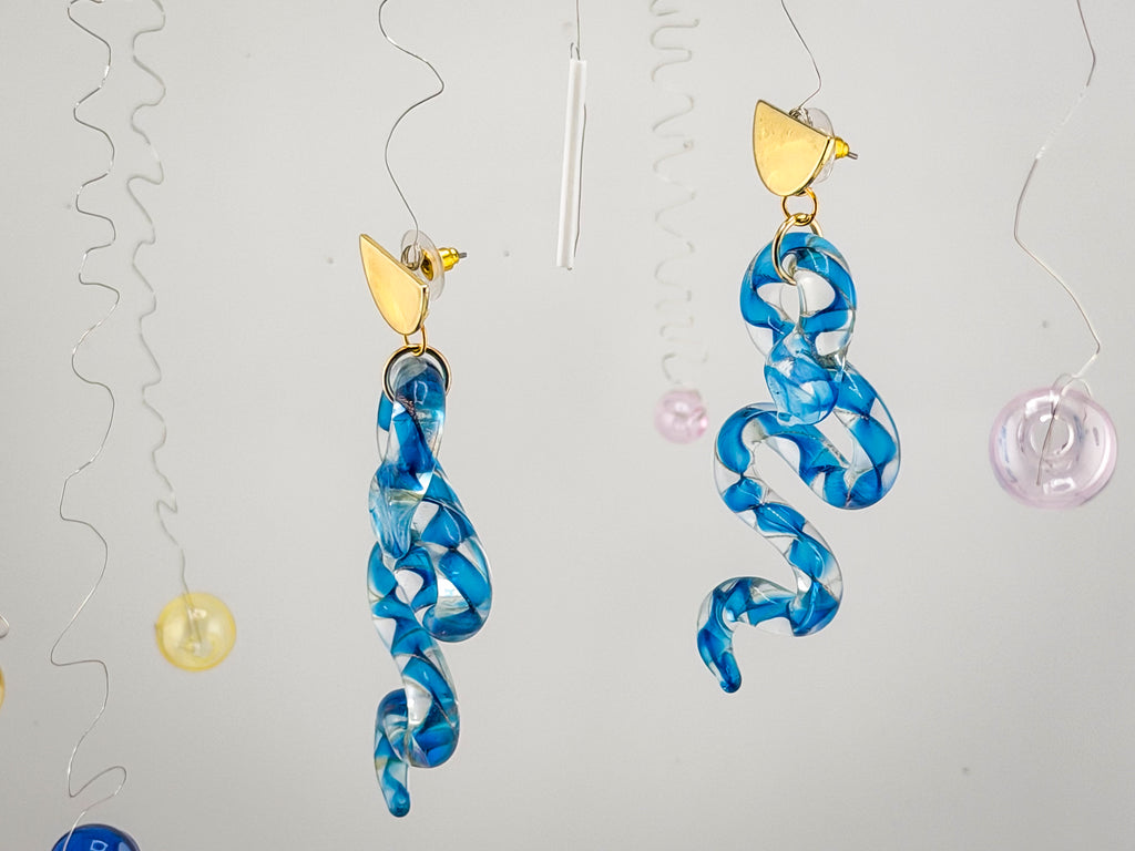 ¨MANASA¨ - Snake Glass Earrings