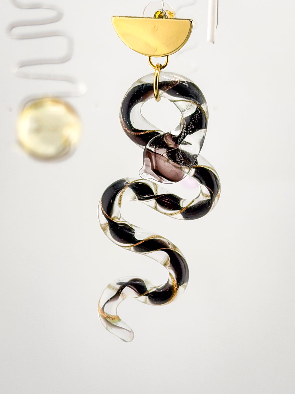 ¨MANASA¨ - Snake Glass Earrings