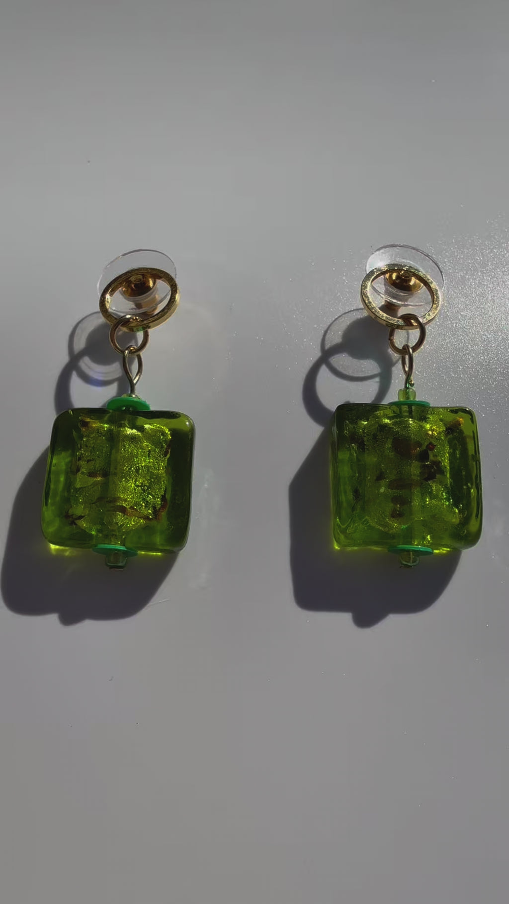 CHIARA · Little Square Glass Earrings