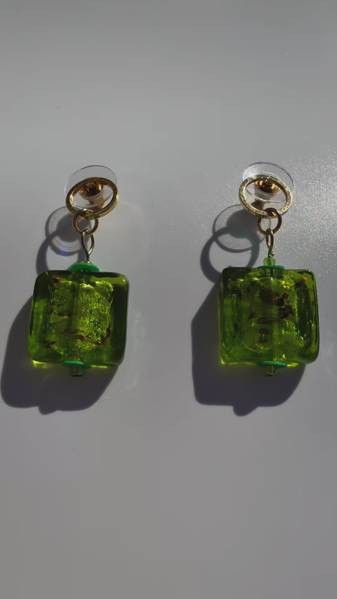 CHIARA · Little Square Glass Earrings