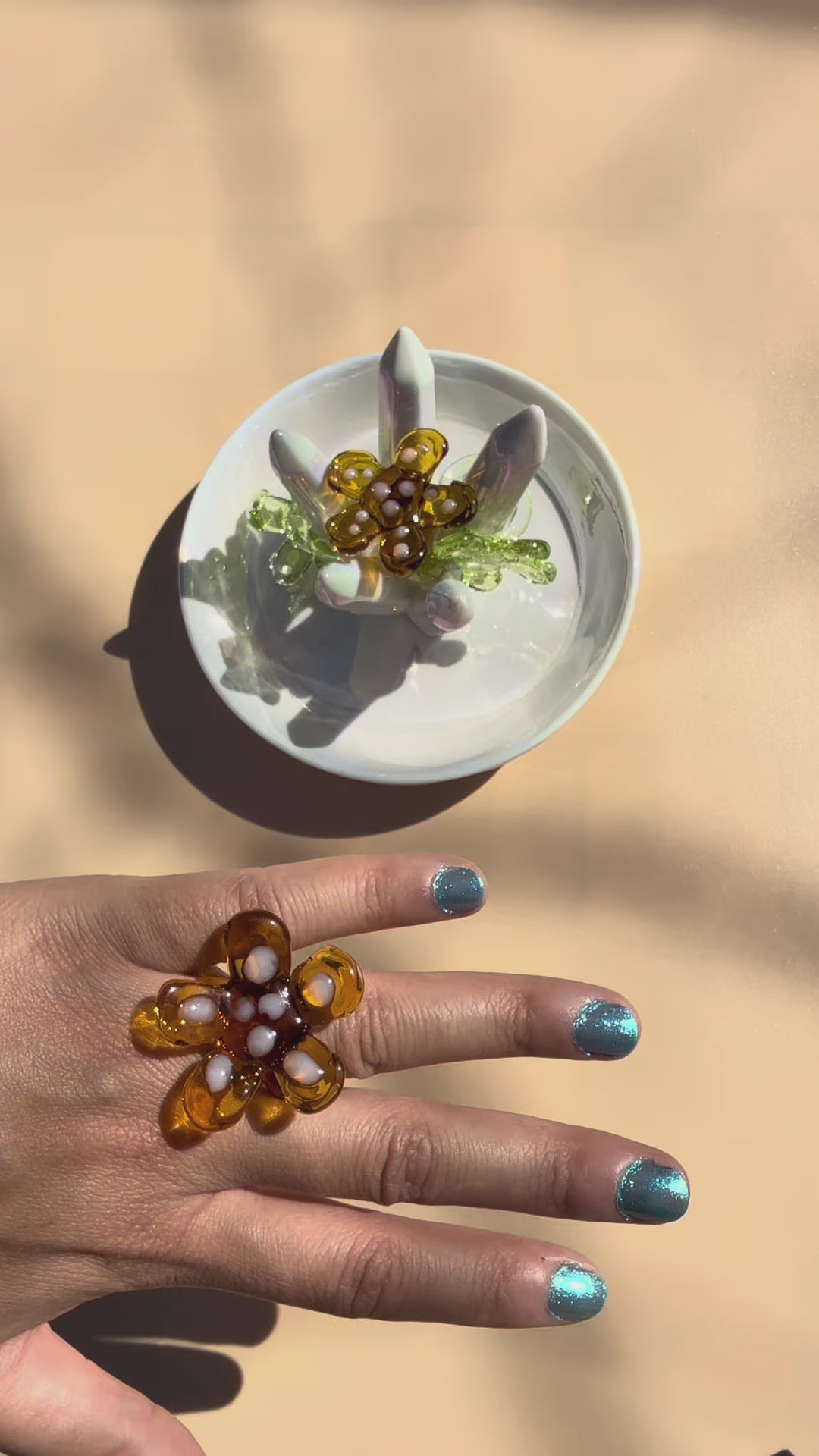 Glass Blossom Ring