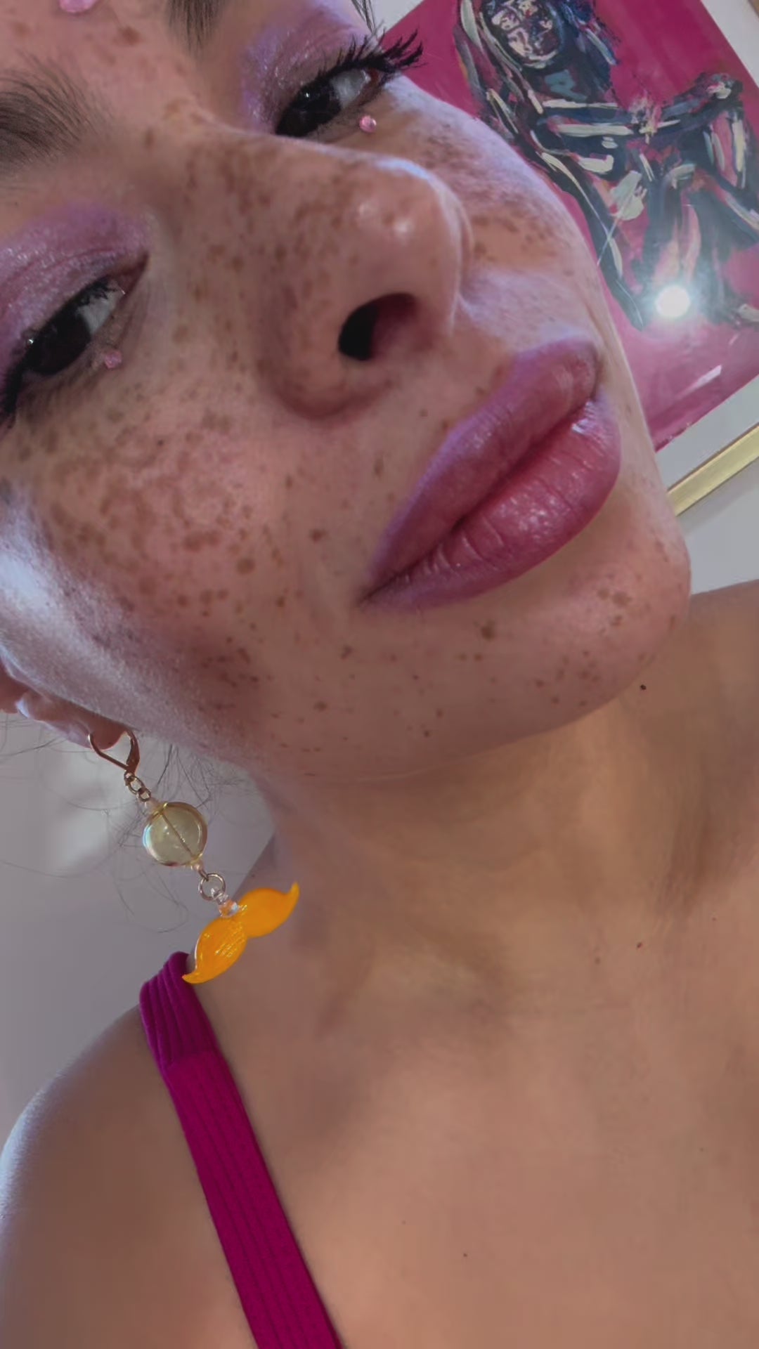 Mustache Earrings